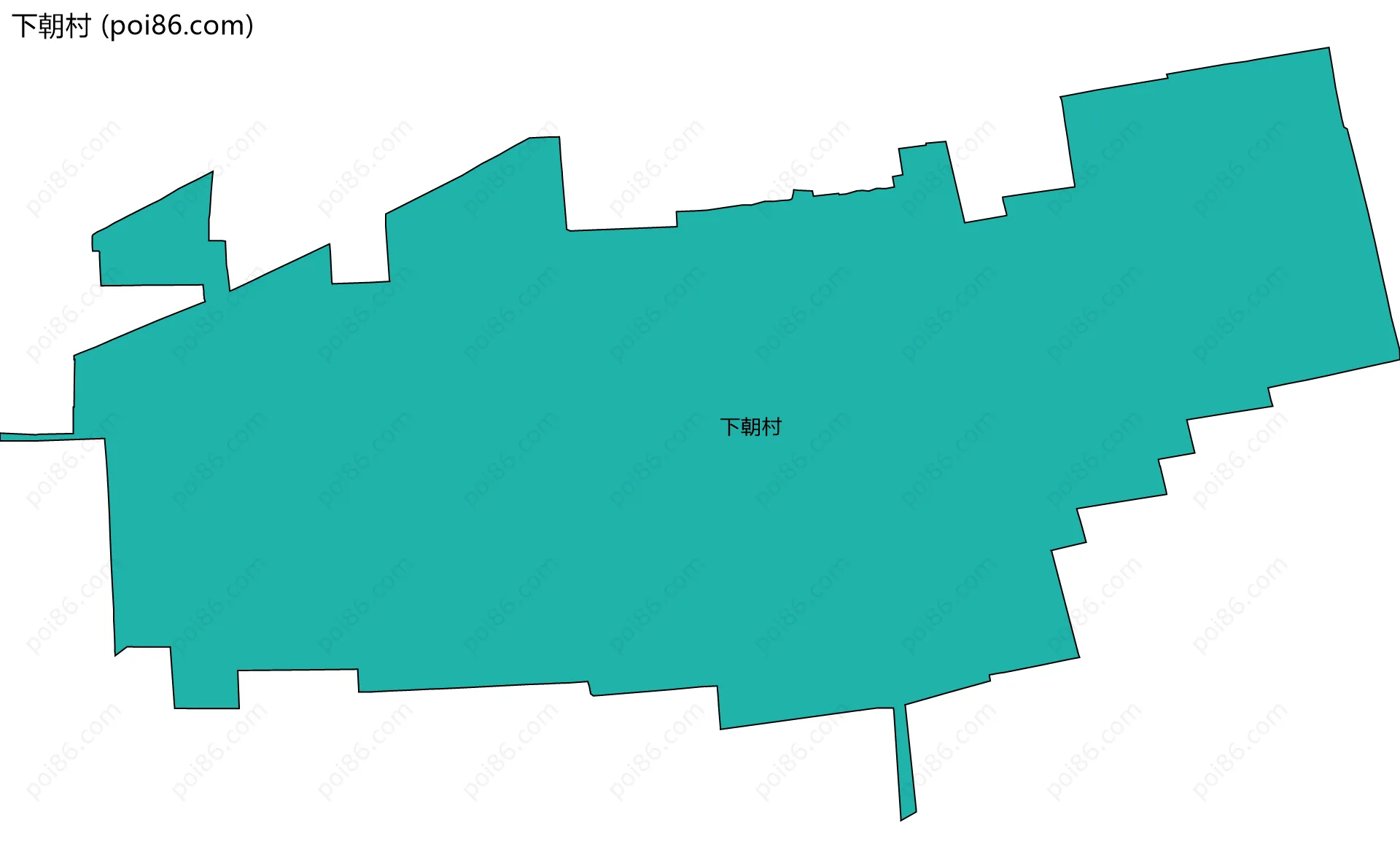 下朝村边界地图