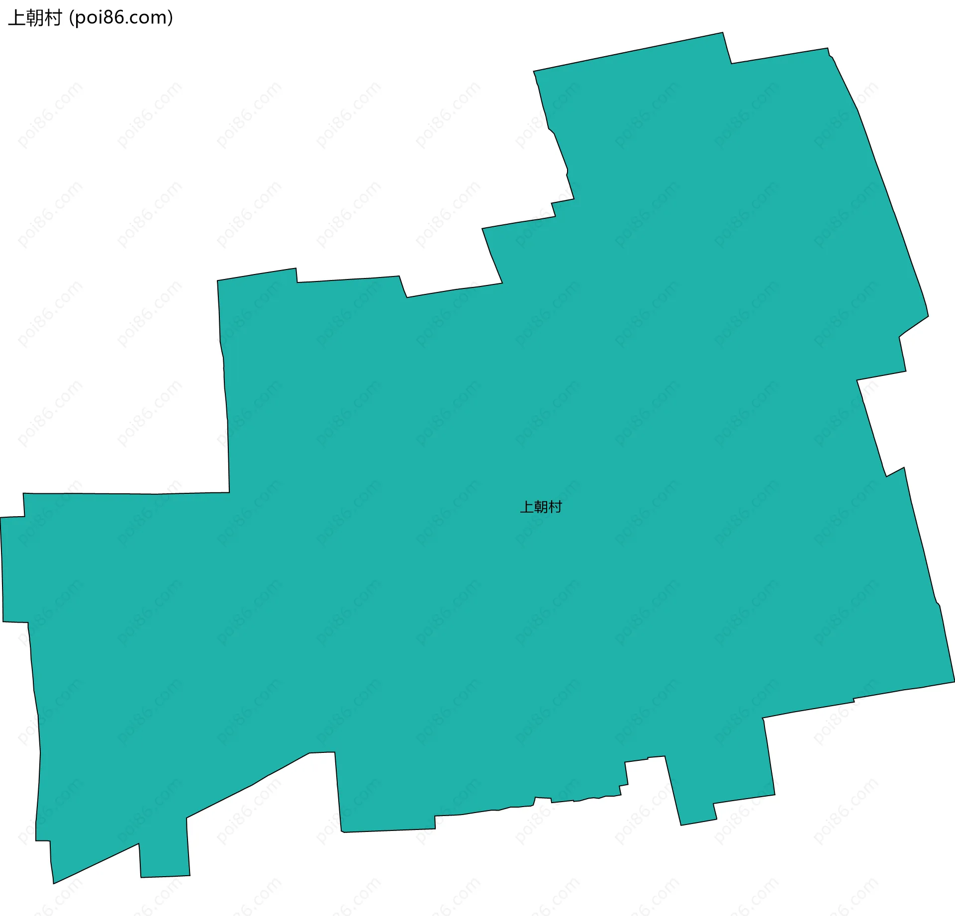 上朝村边界地图