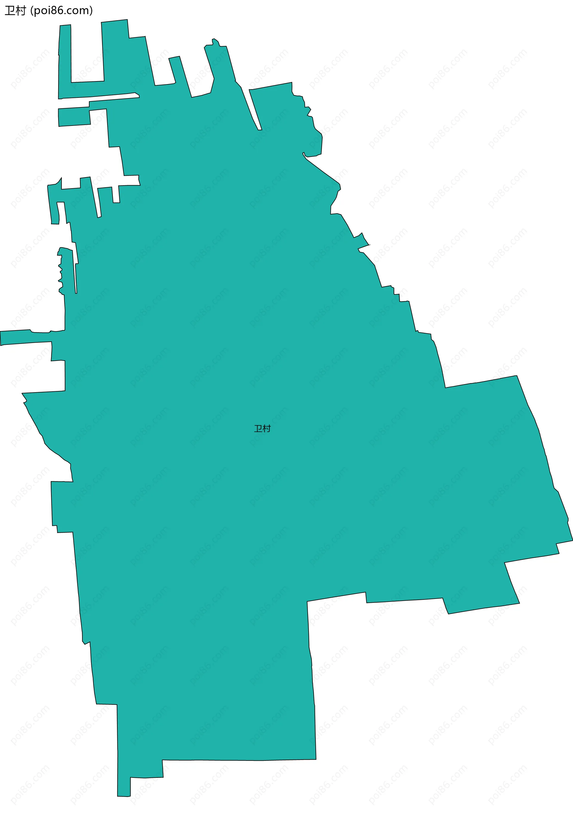 卫村边界地图