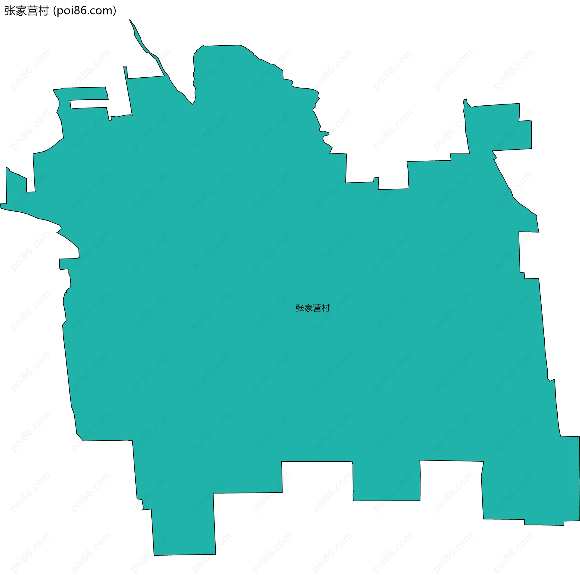 张家营村边界地图