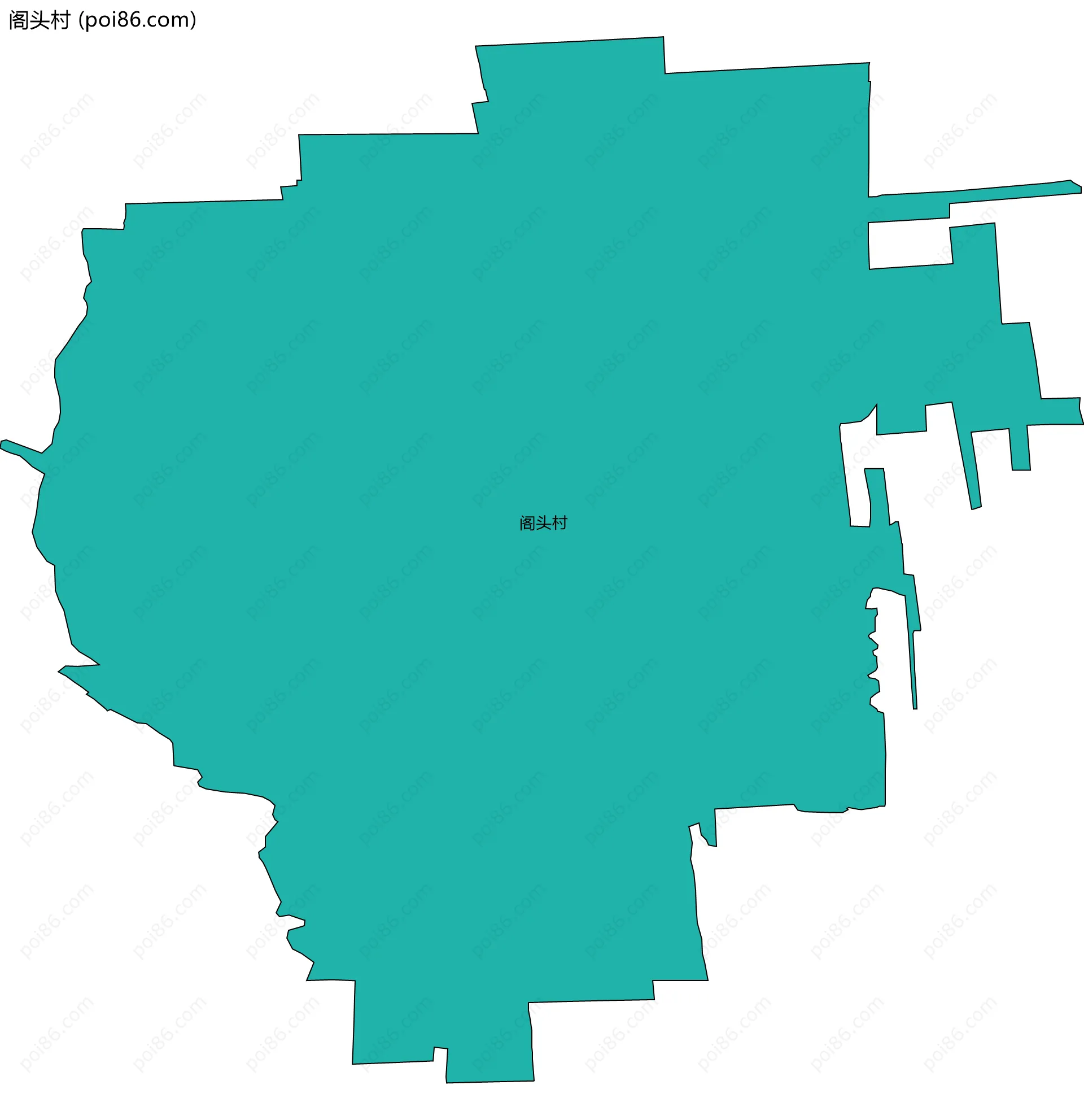 阁头村边界地图