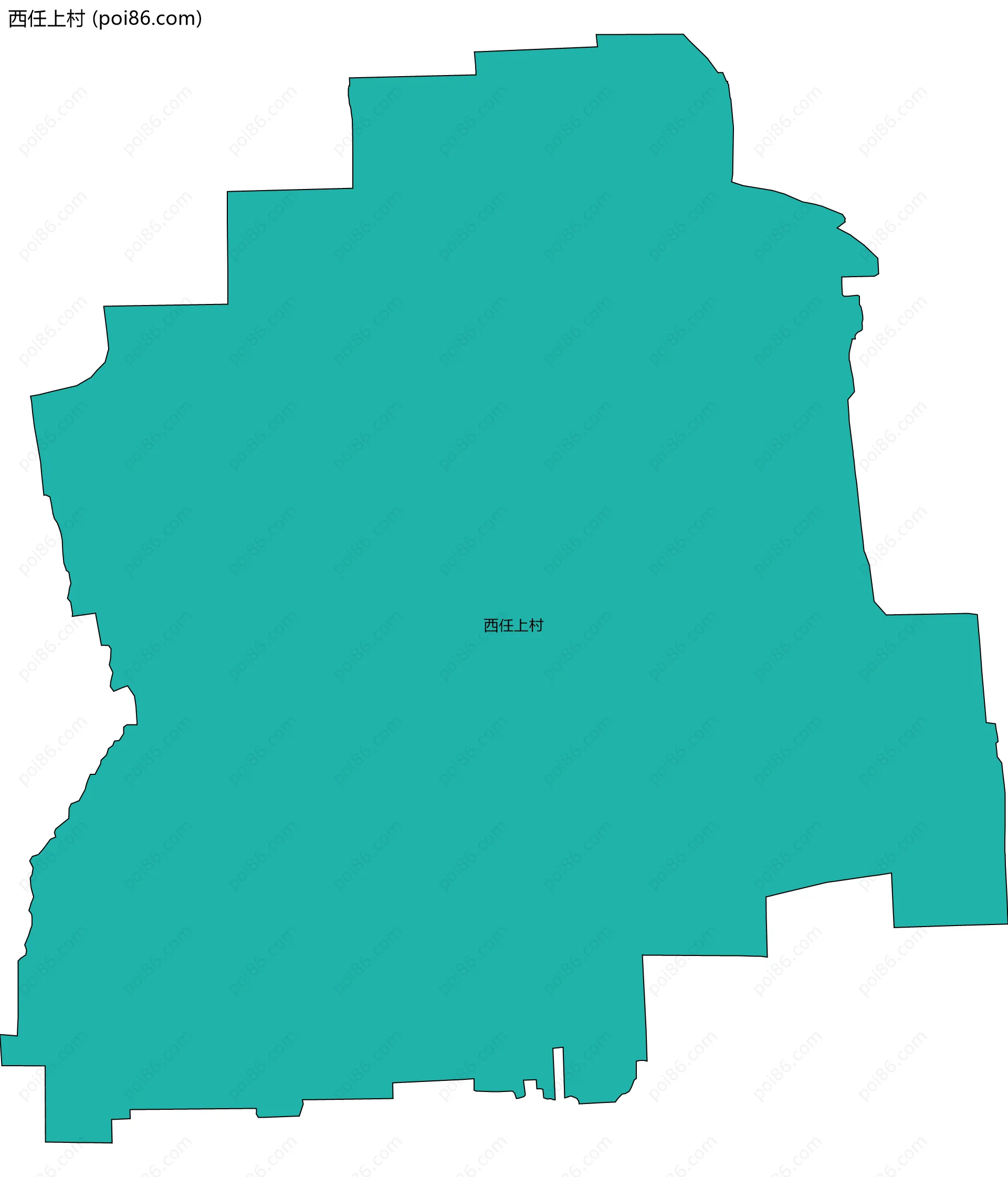 西任上村边界地图