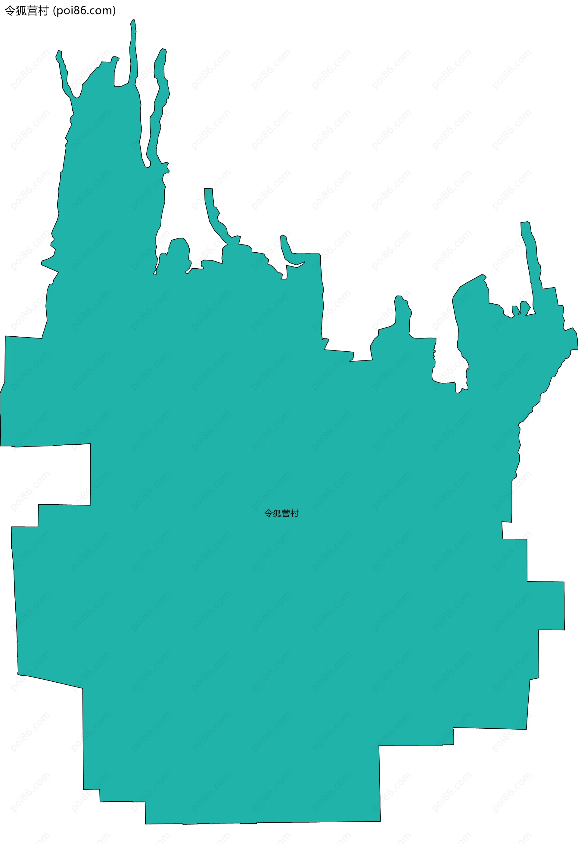 令狐营村边界地图