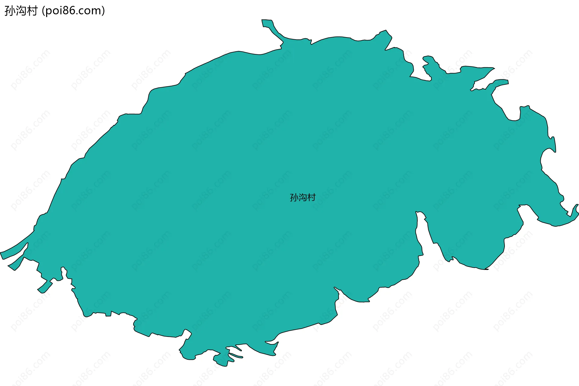 孙沟村边界地图