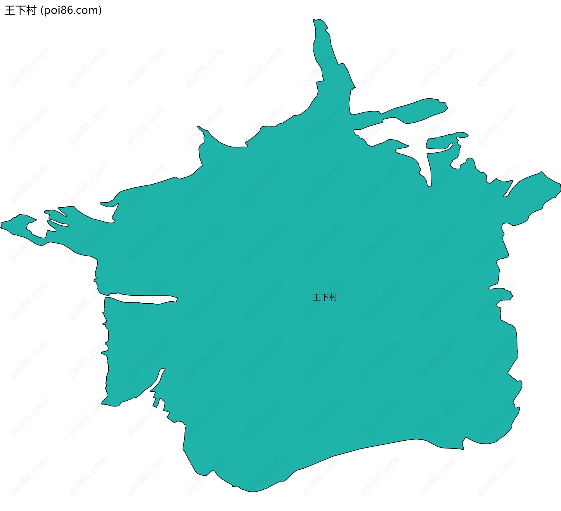 王下村边界地图