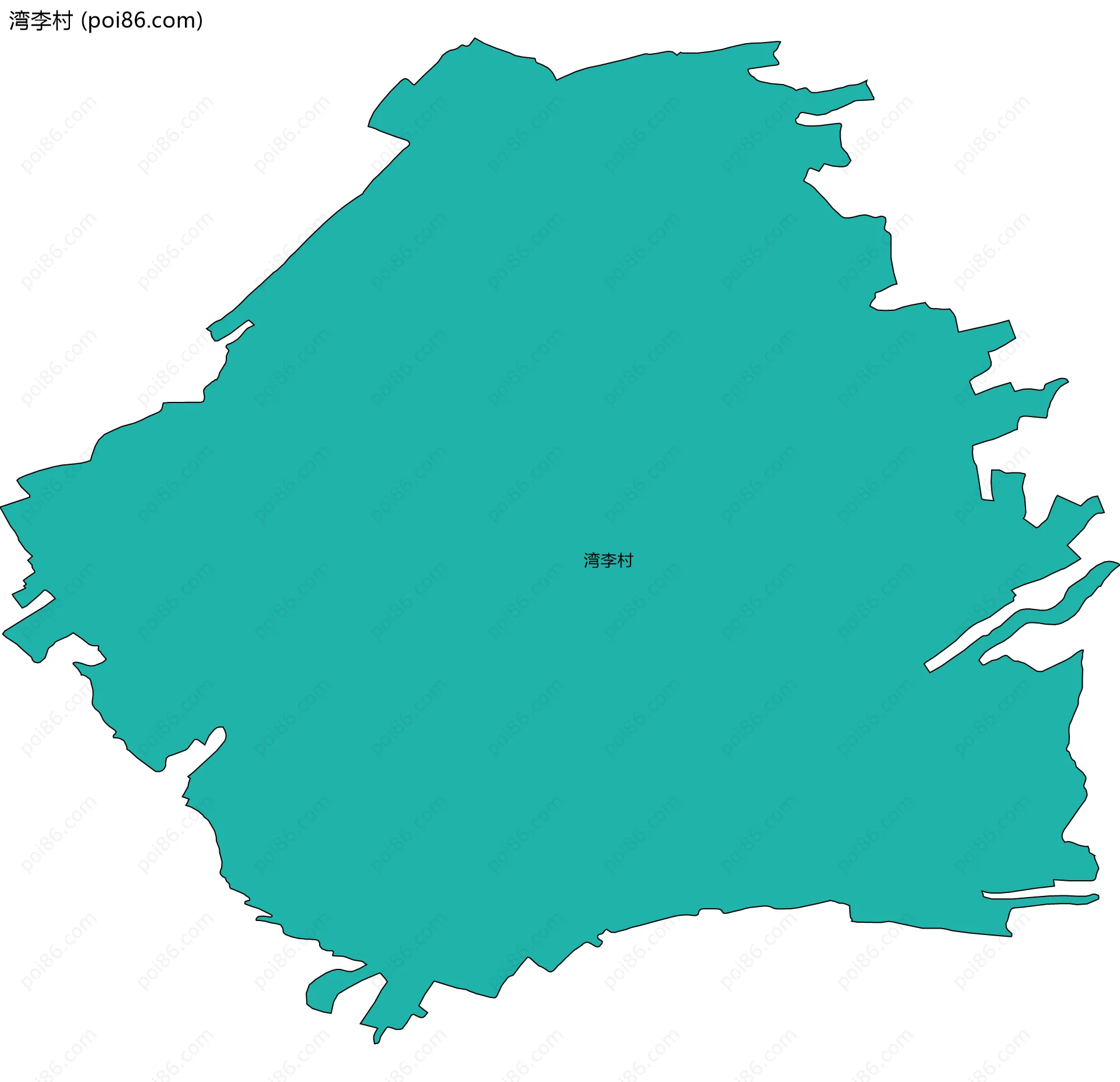湾李村边界地图