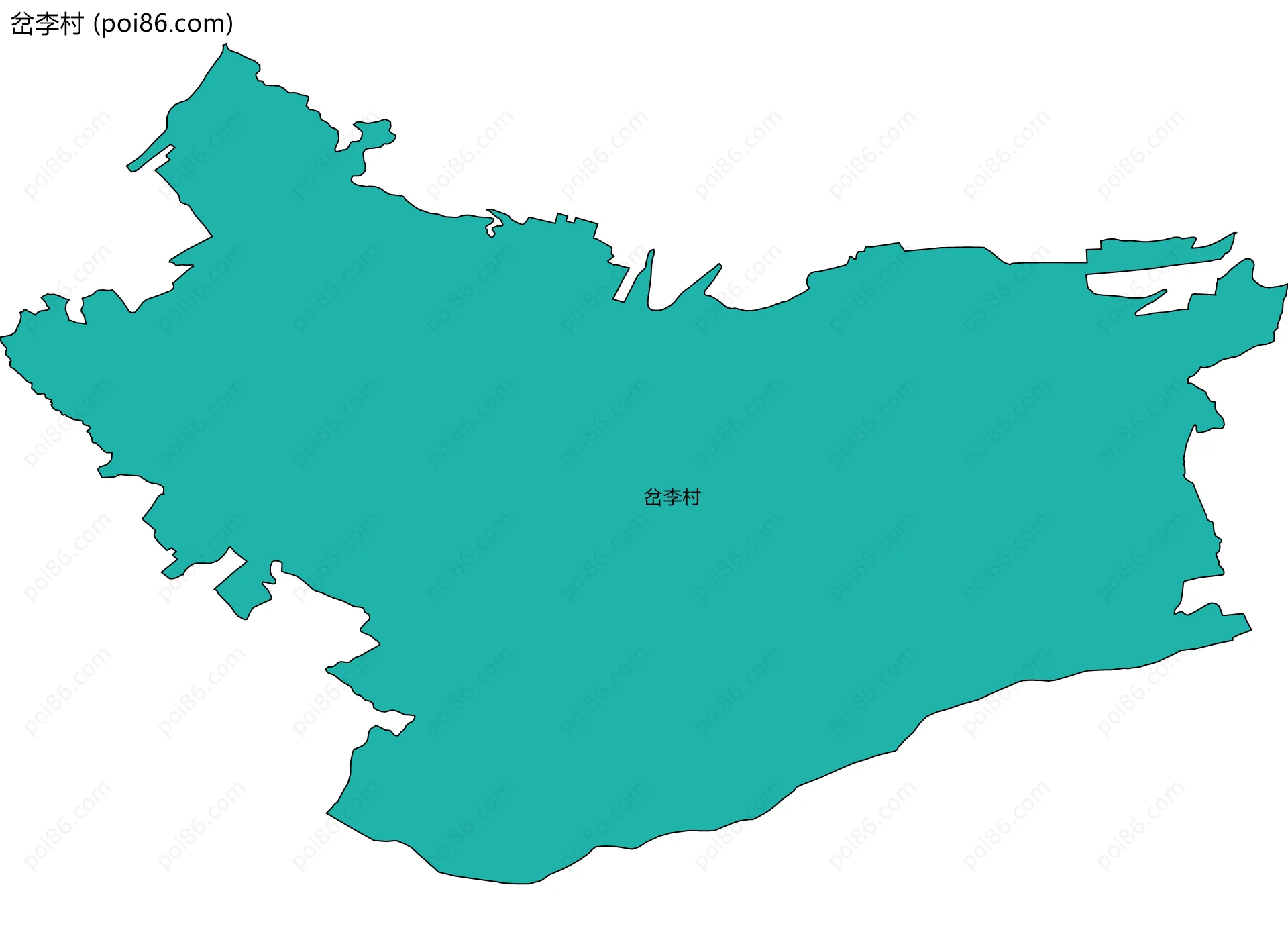 岔李村边界地图