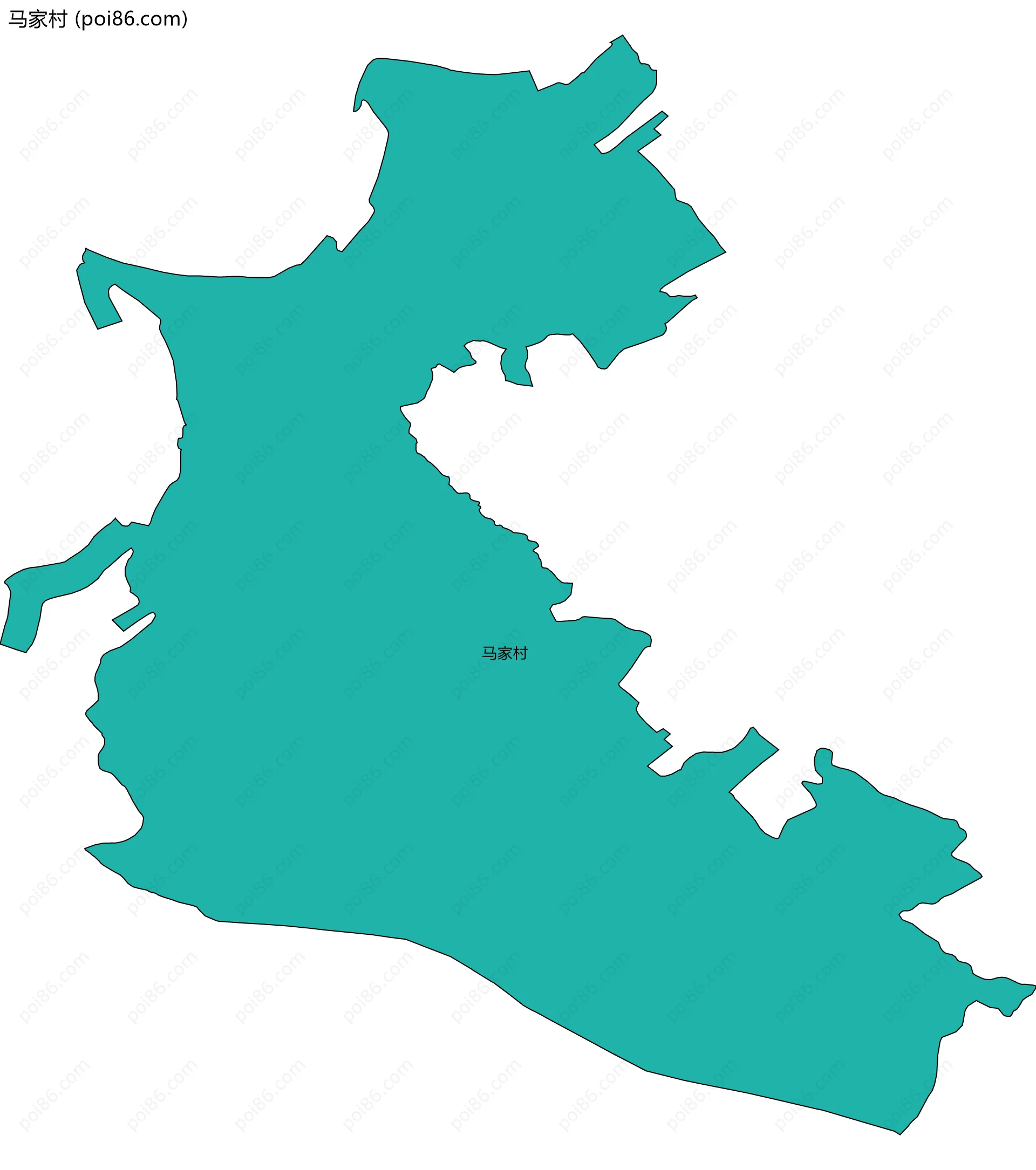马家村边界地图