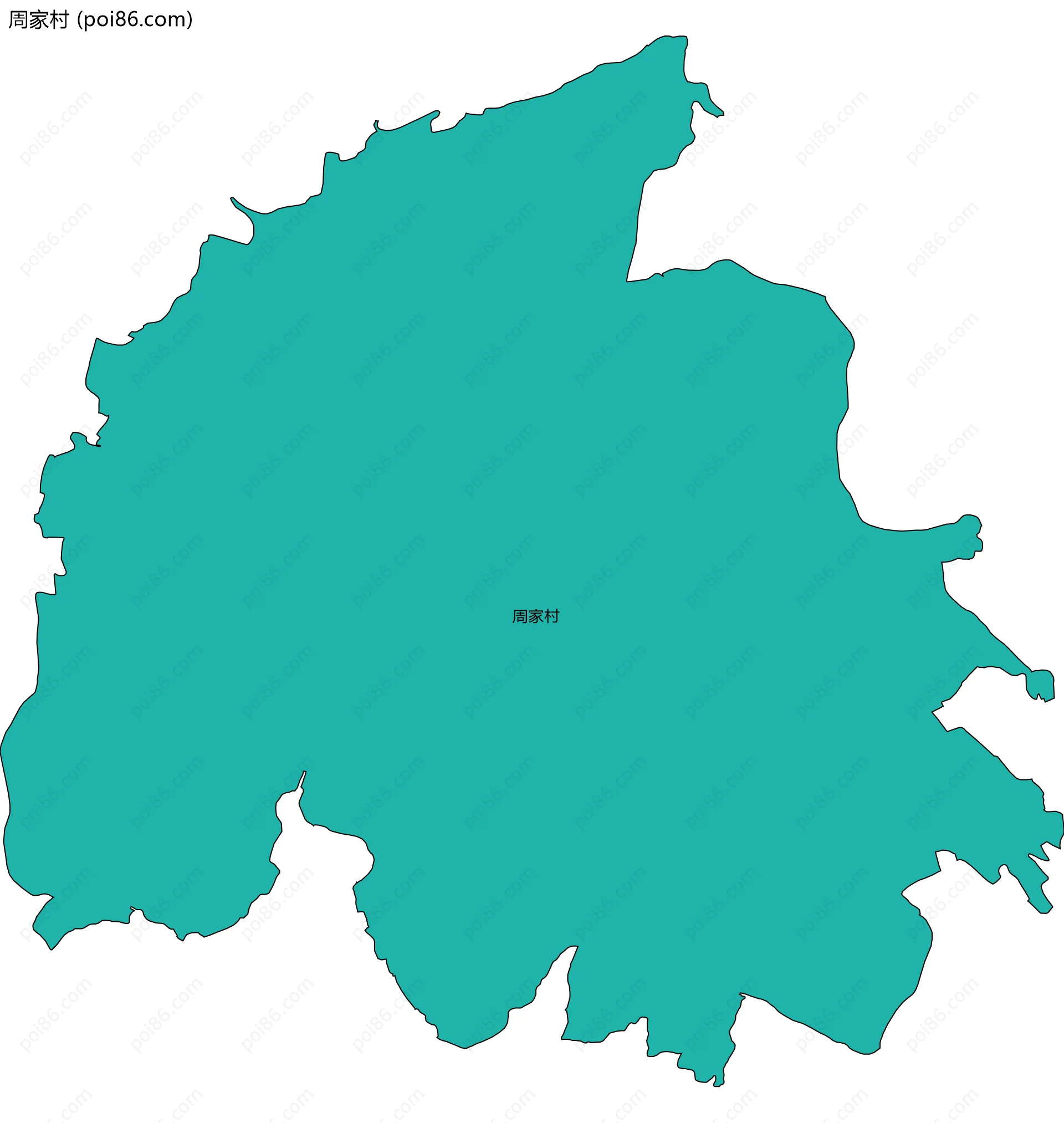 周家村边界地图