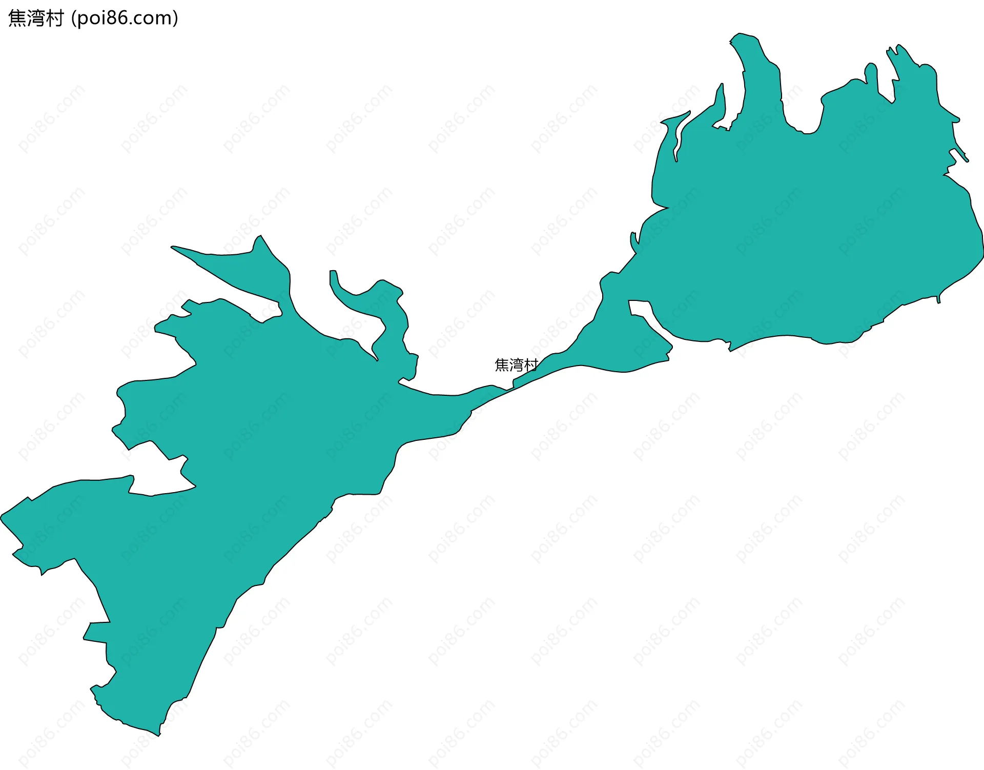 焦湾村边界地图