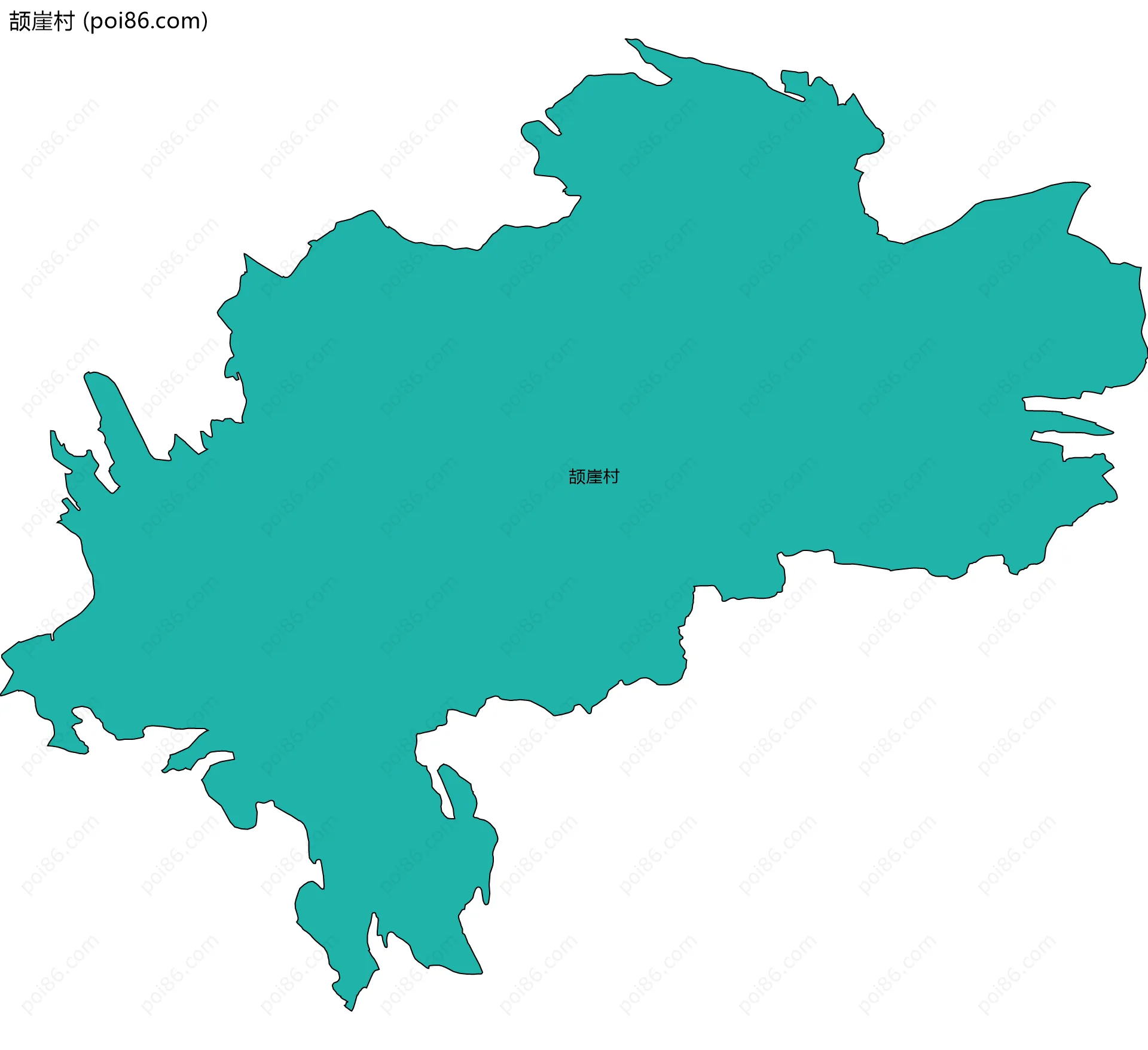 颉崖村边界地图