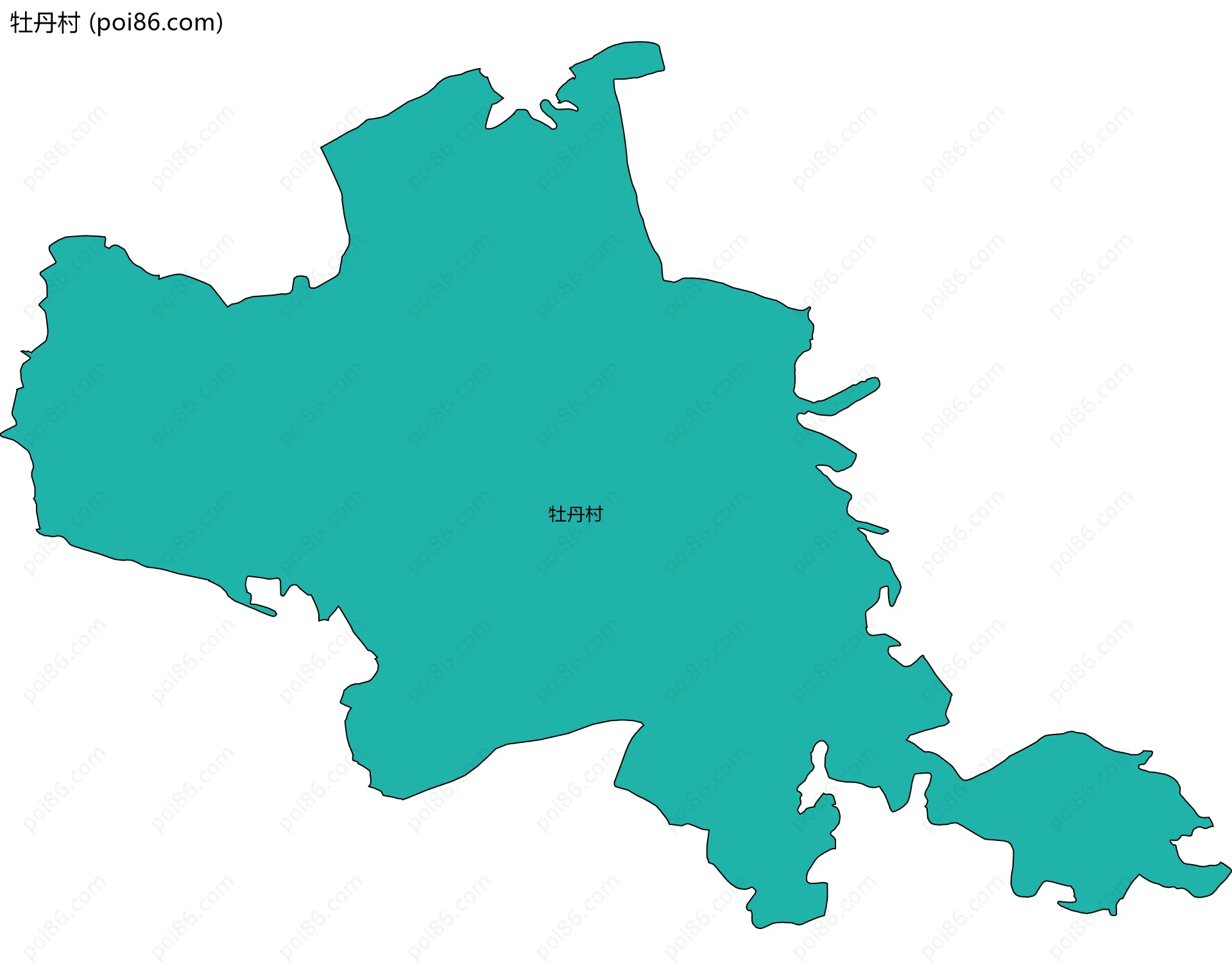 牡丹村边界地图