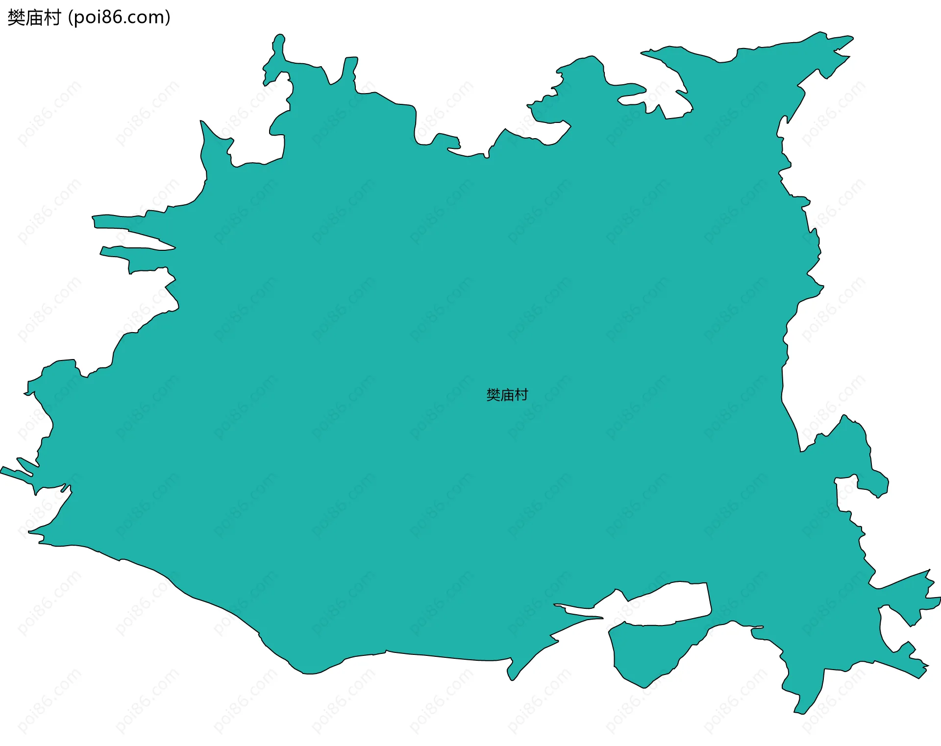 樊庙村边界地图