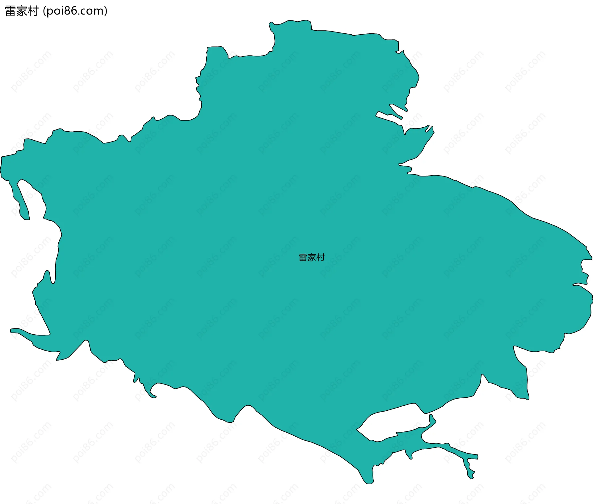 雷家村边界地图