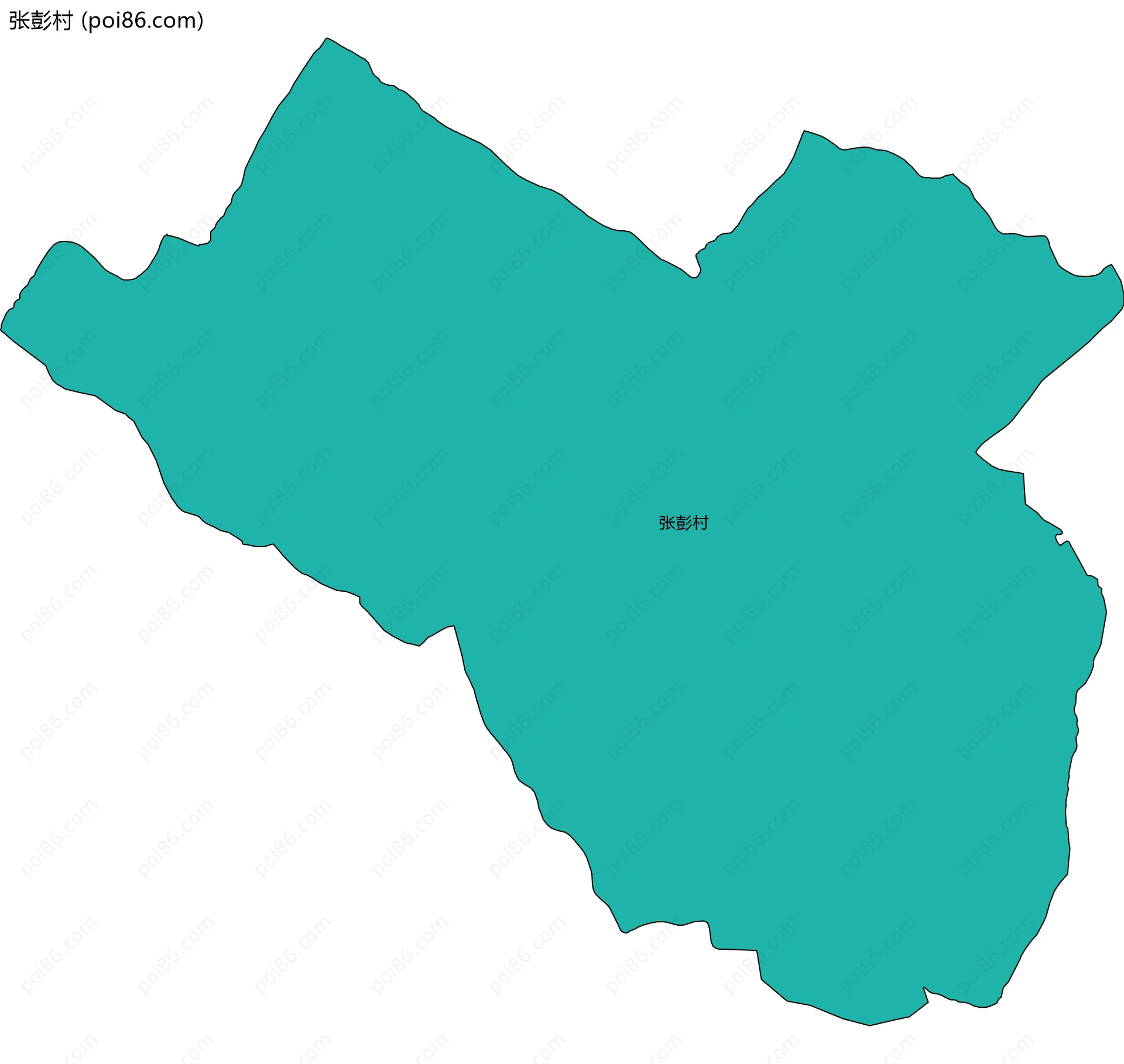 张彭村边界地图