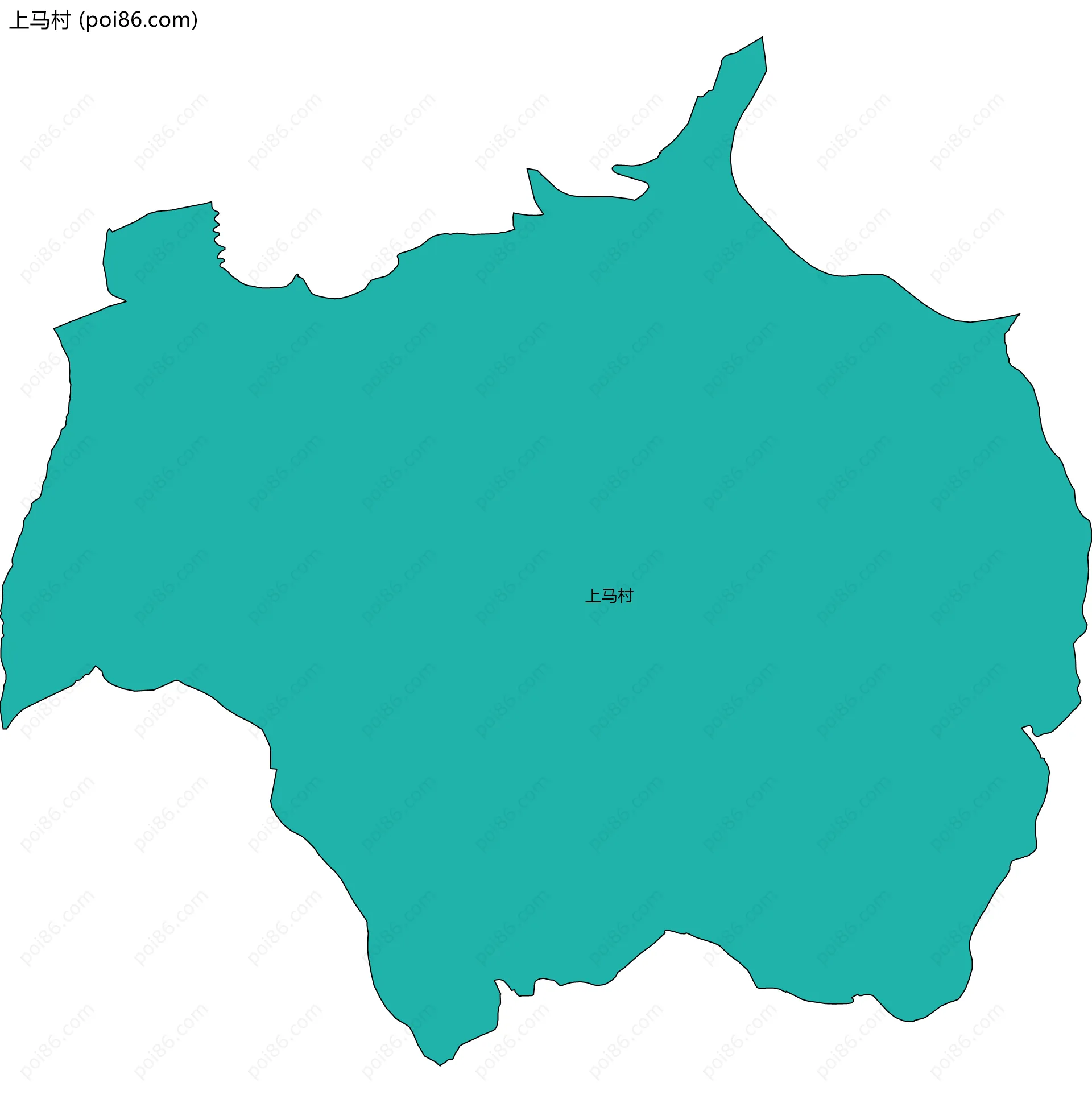 上马村边界地图