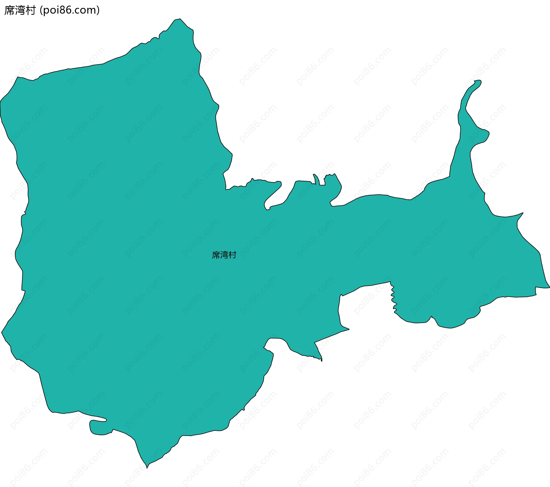席湾村边界地图