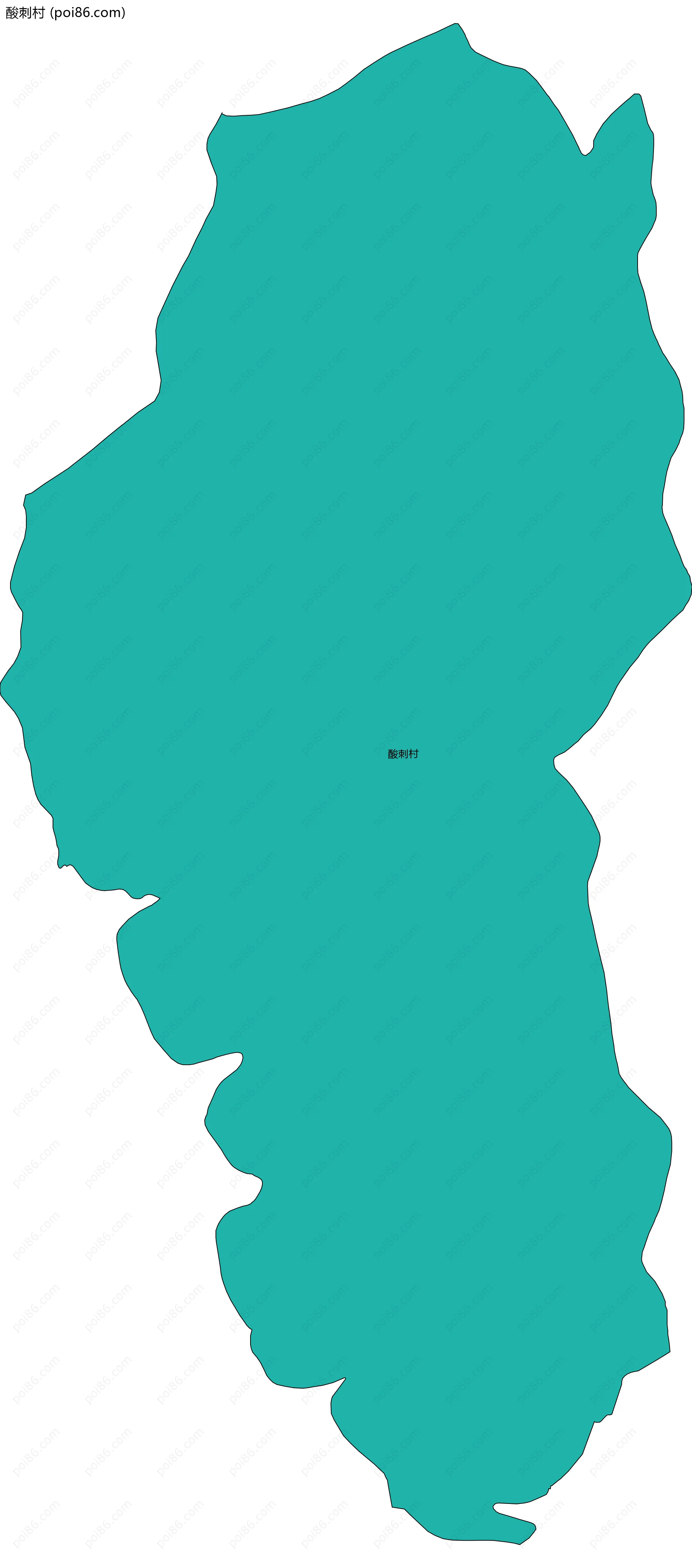 酸刺村边界地图