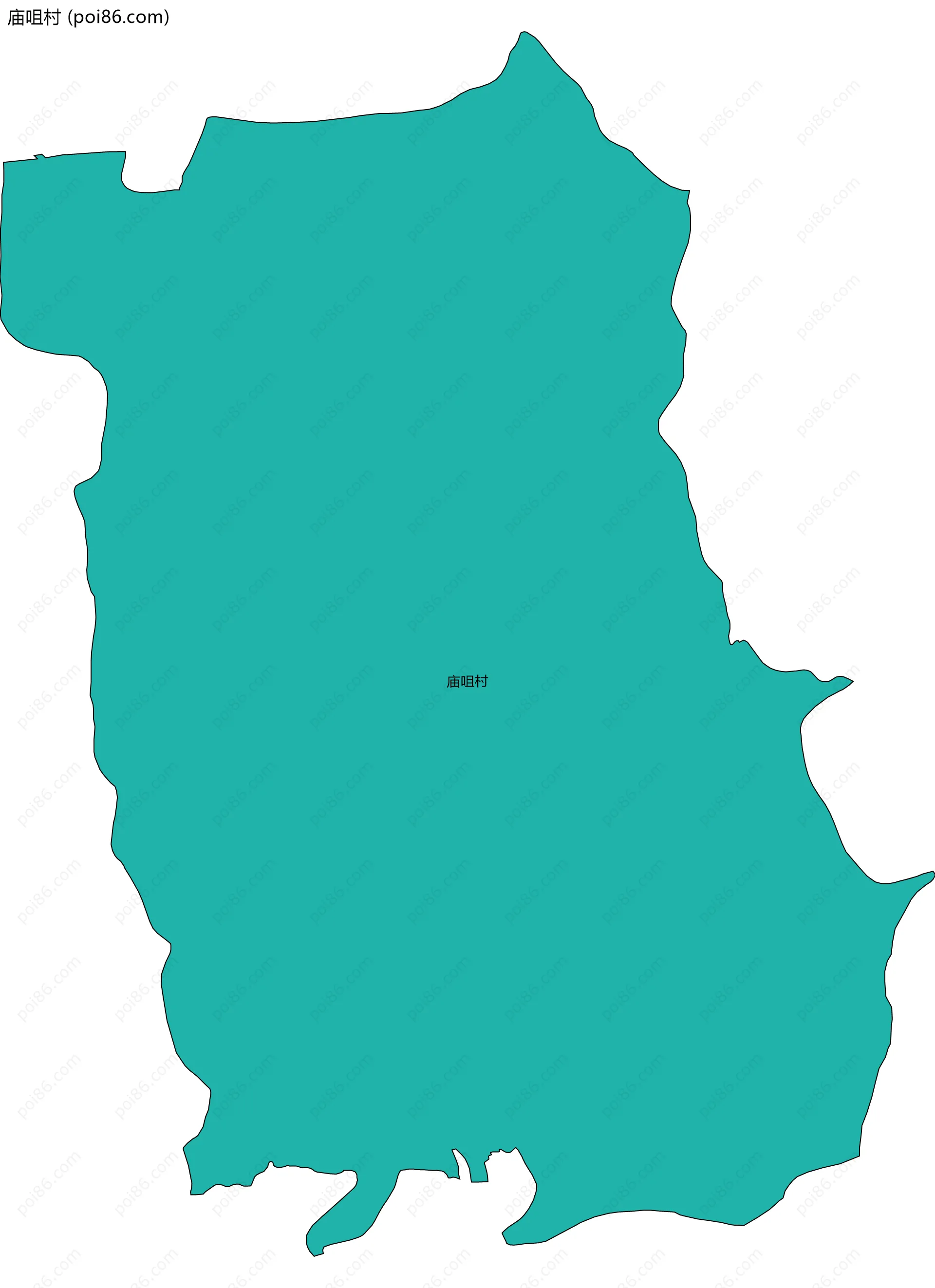 庙咀村边界地图