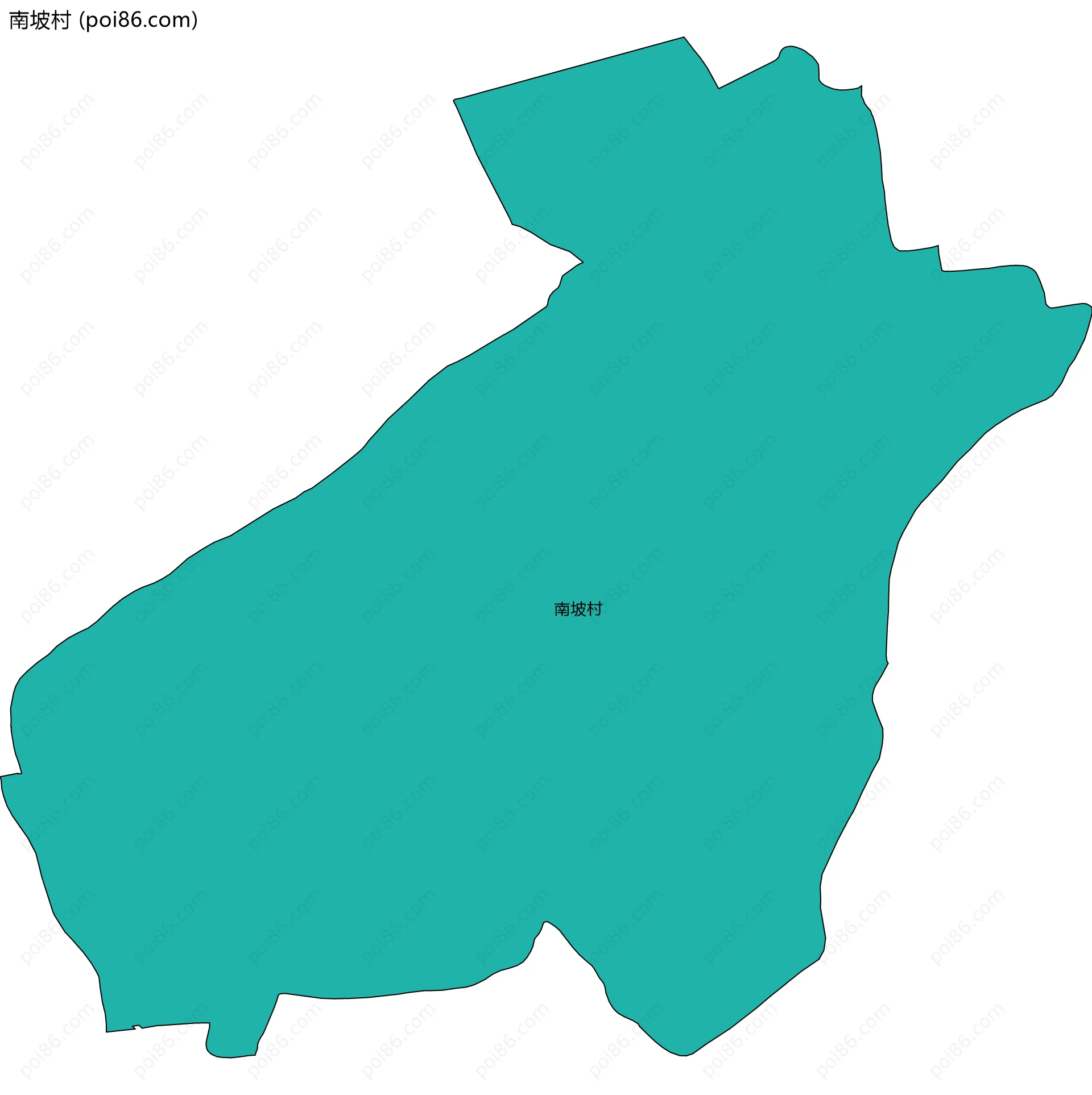 南坡村边界地图