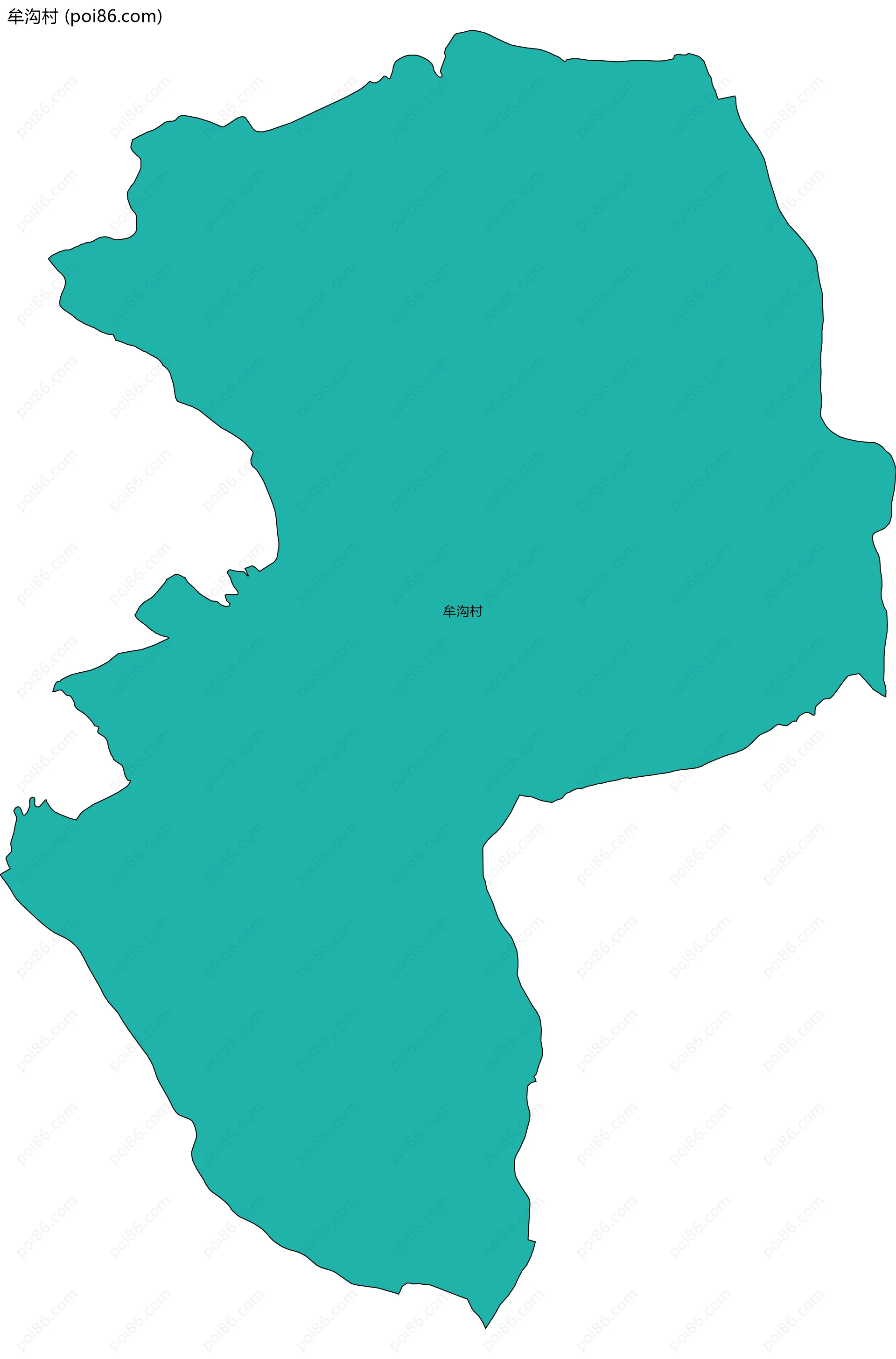 牟沟村边界地图