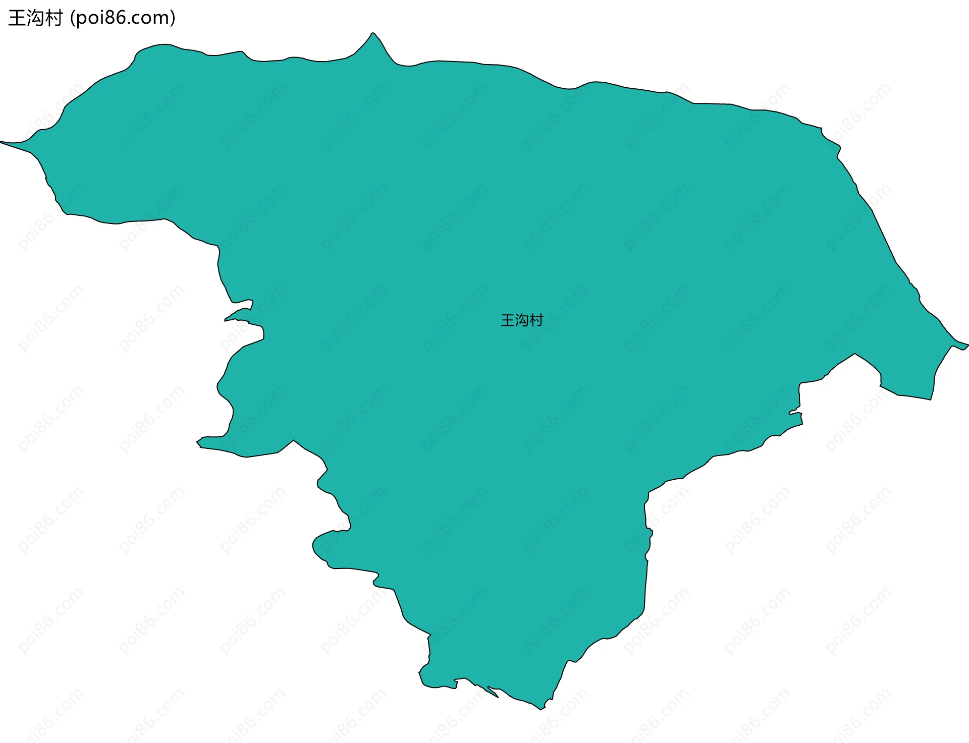 王沟村边界地图
