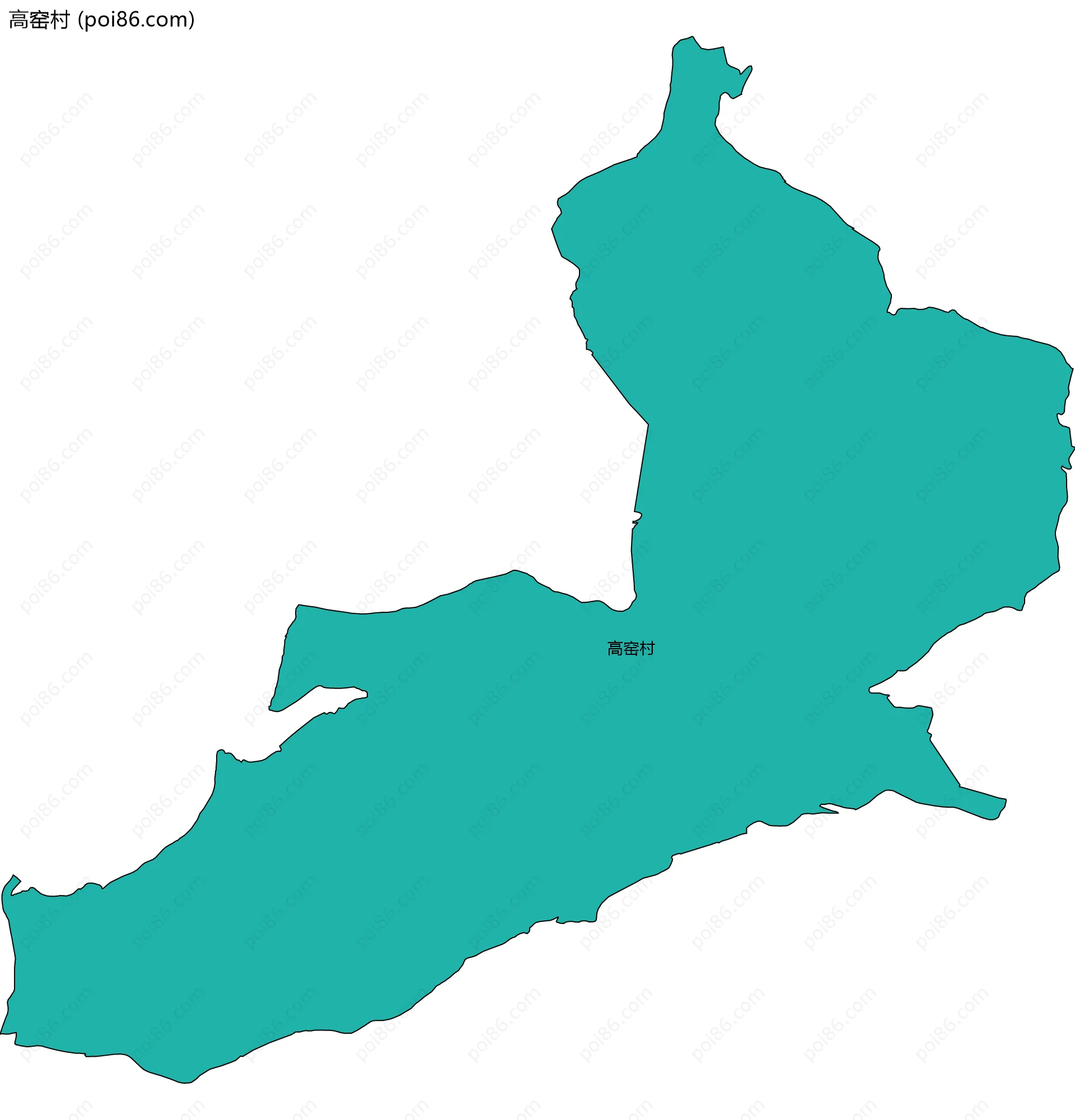 高窑村边界地图