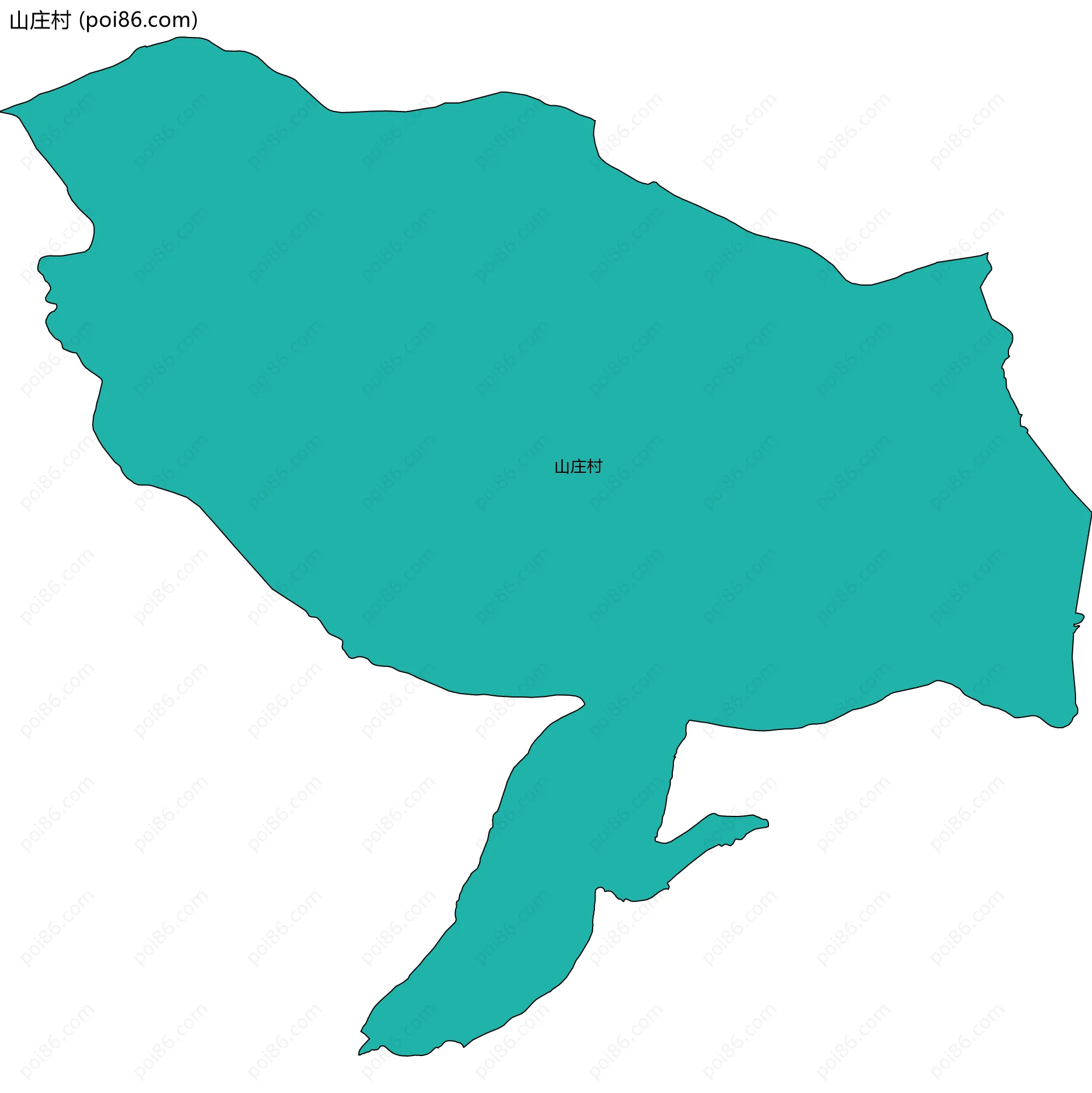 山庄村边界地图