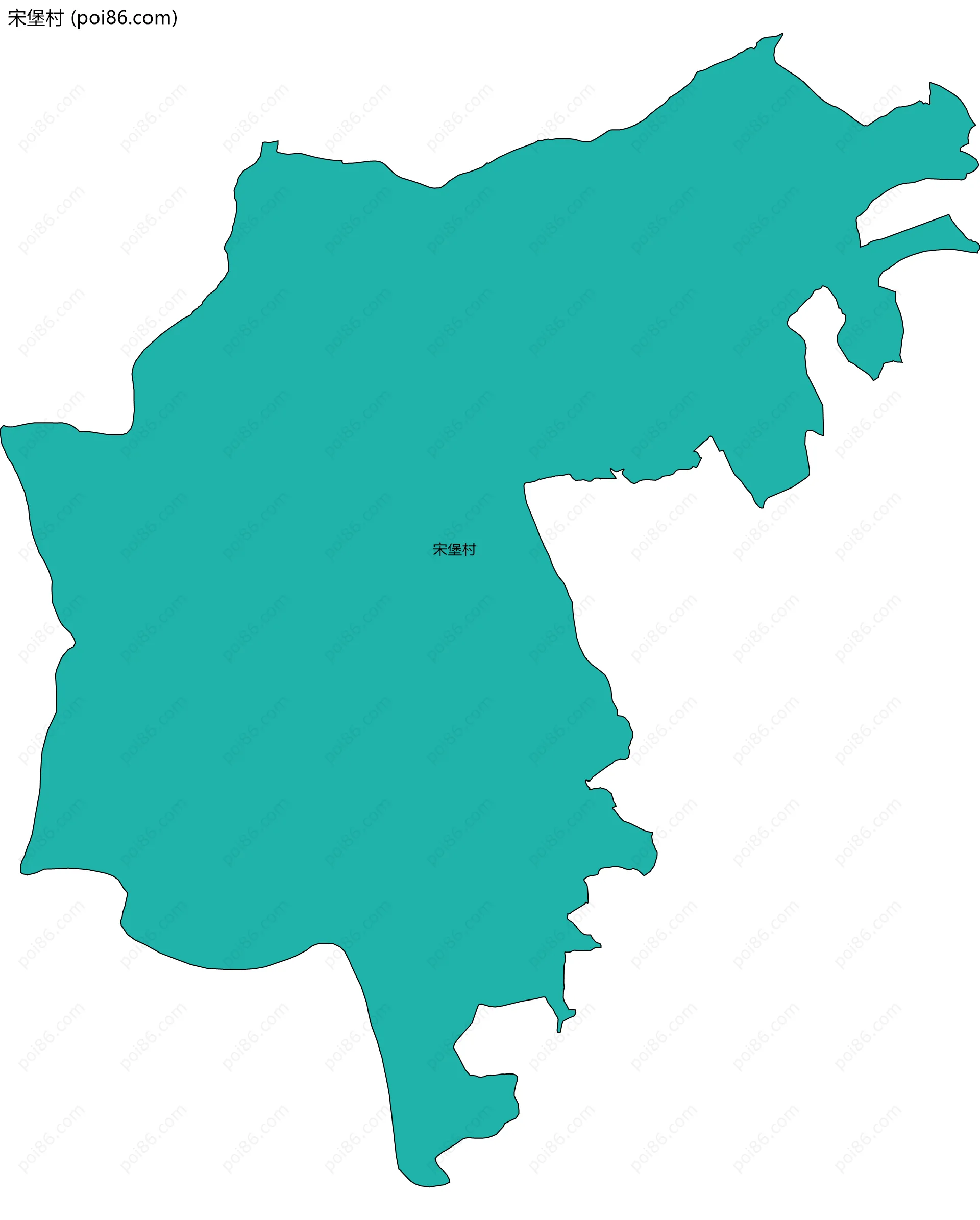 宋堡村边界地图