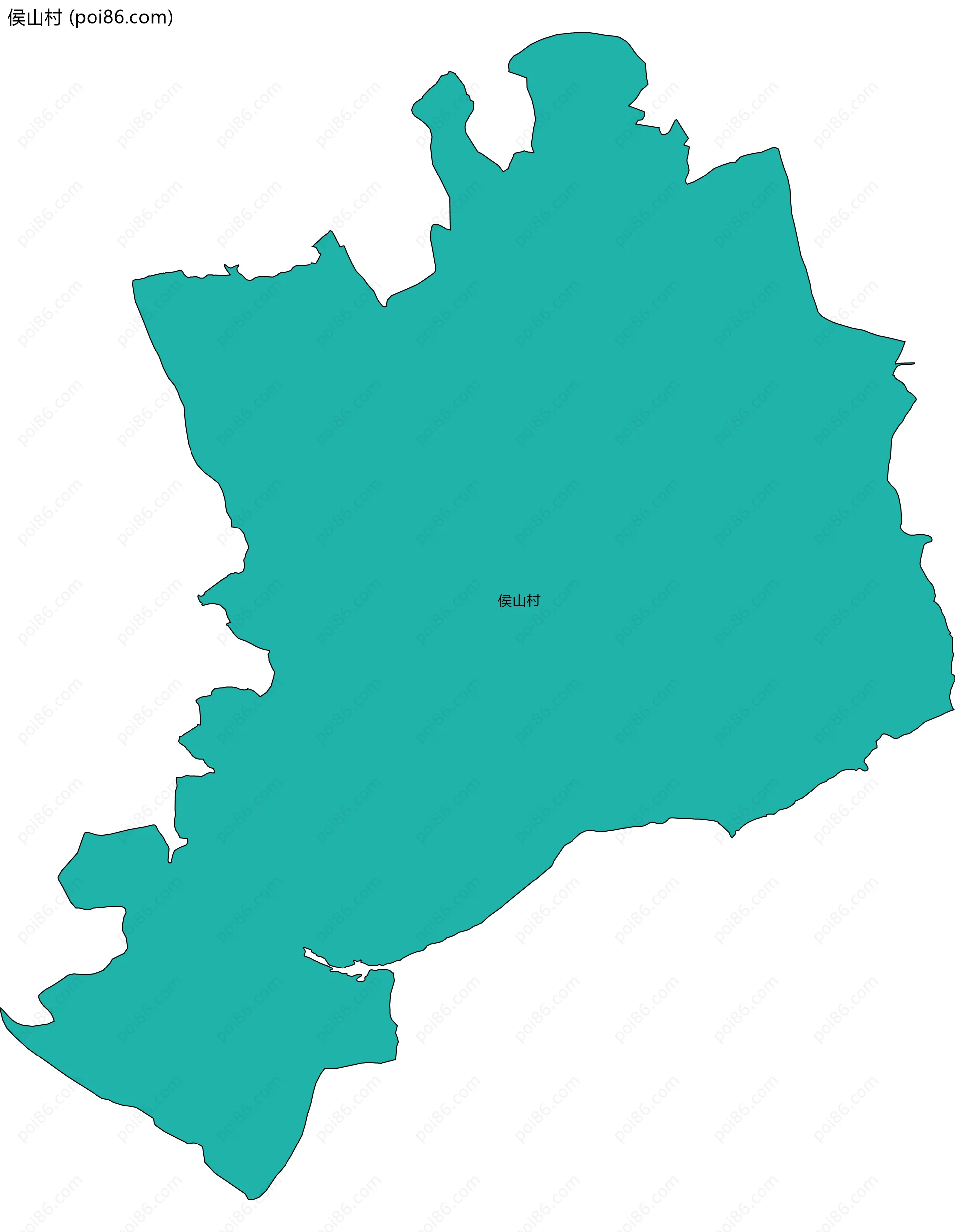 侯山村边界地图