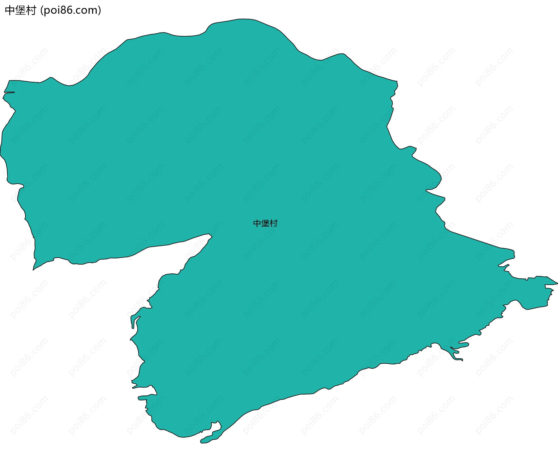 中堡村边界地图