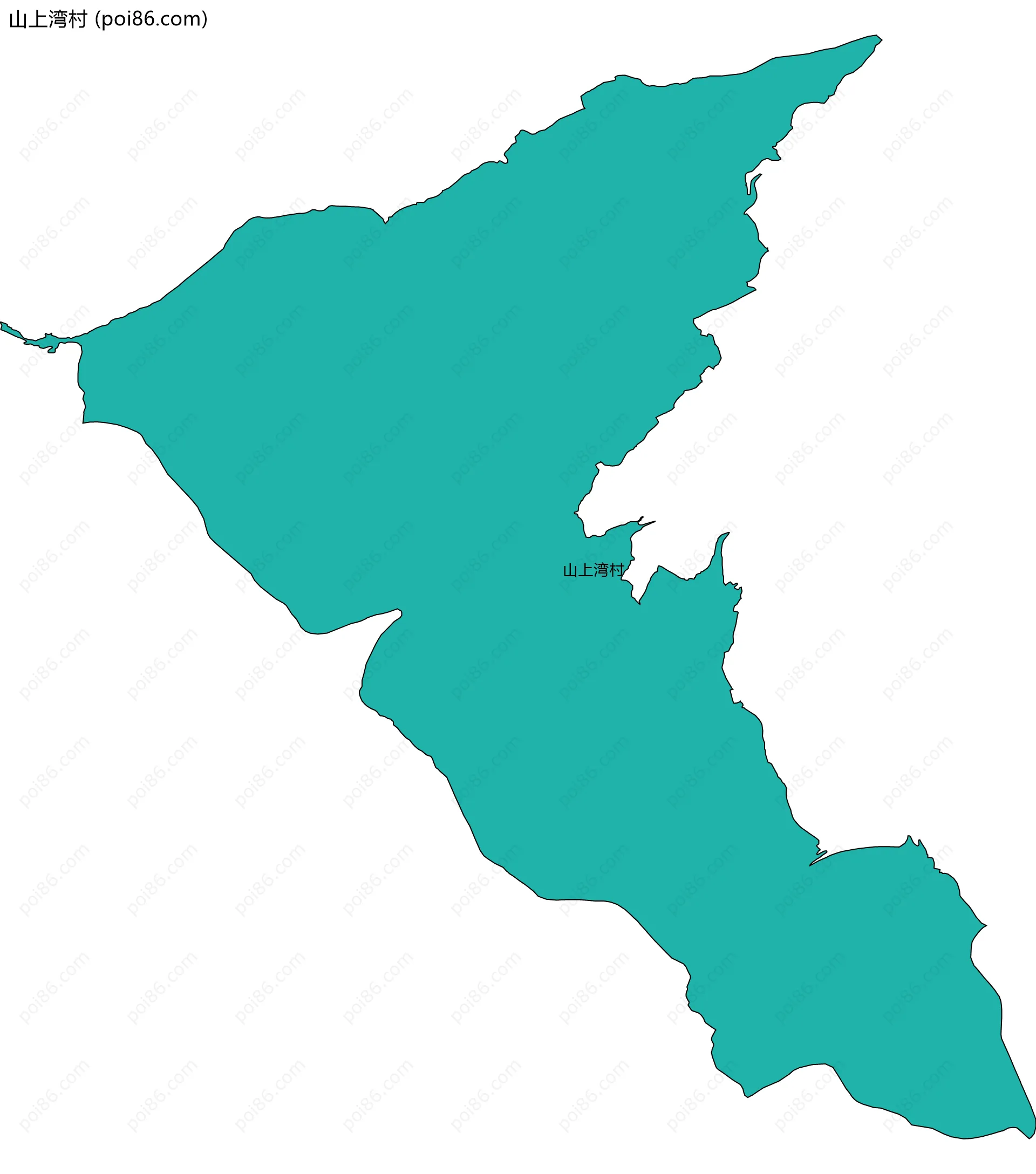 山上湾村边界地图