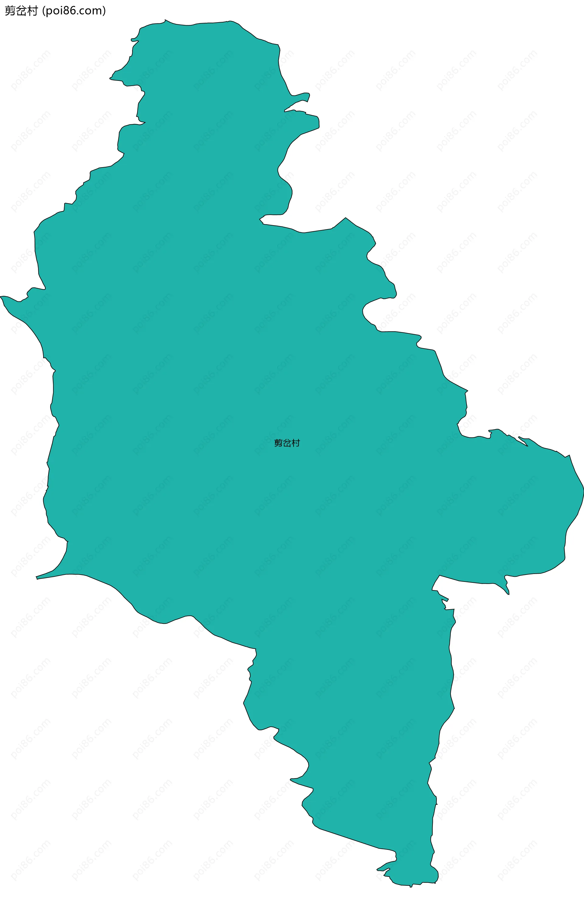 剪岔村边界地图