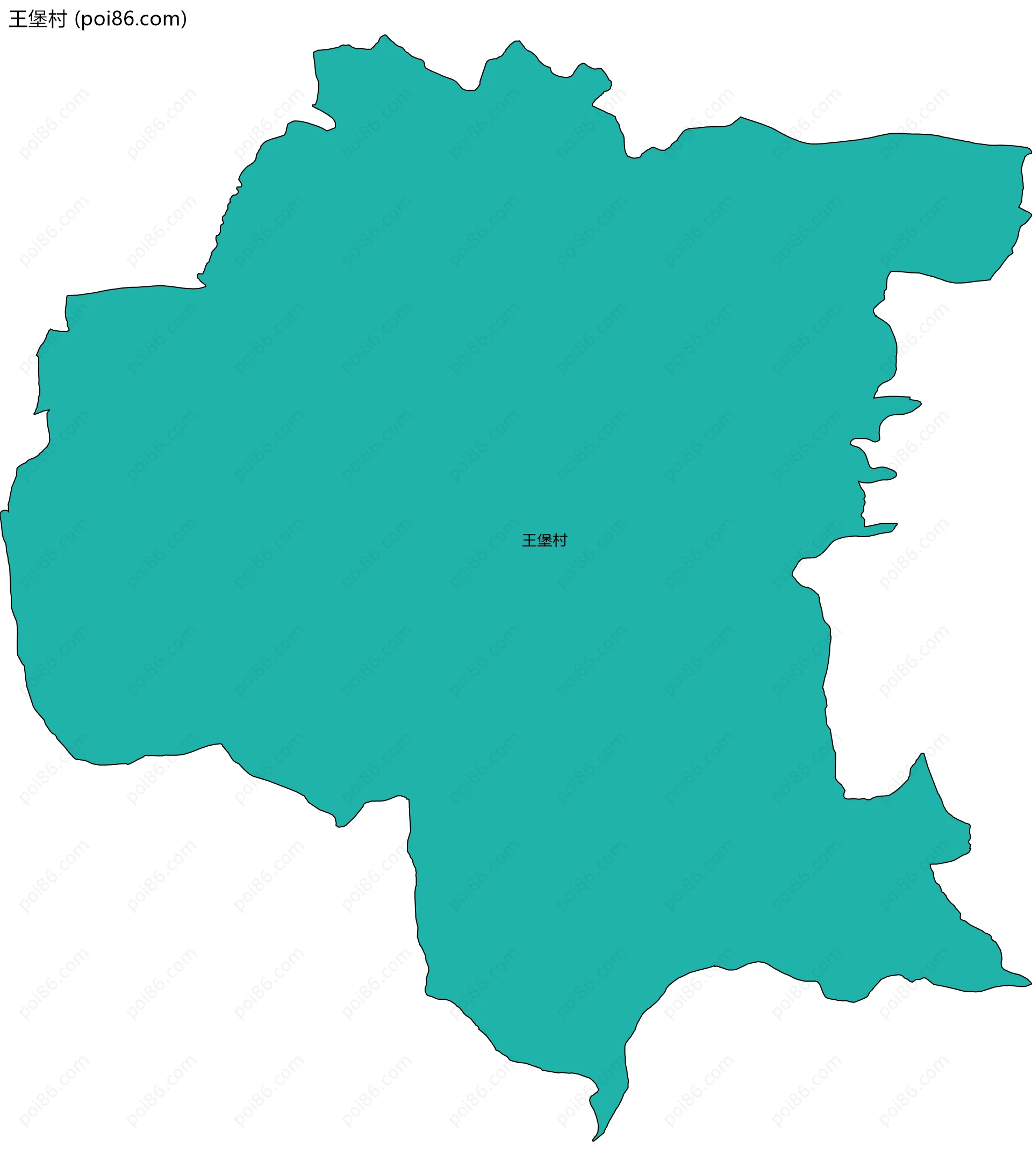 王堡村边界地图