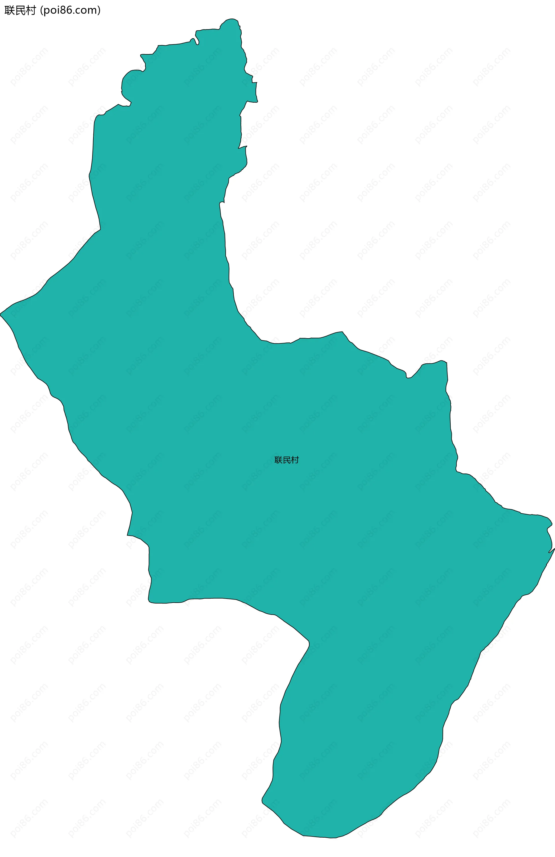 联民村边界地图