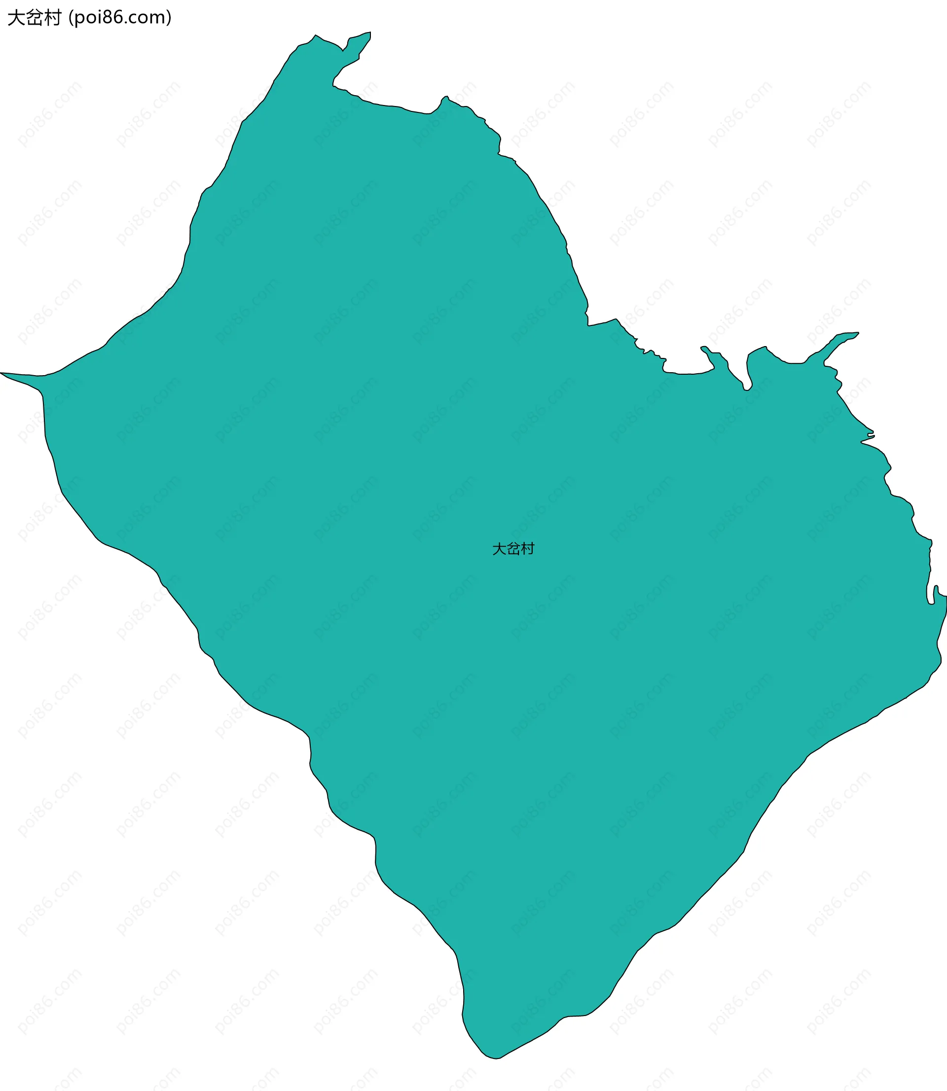 大岔村边界地图