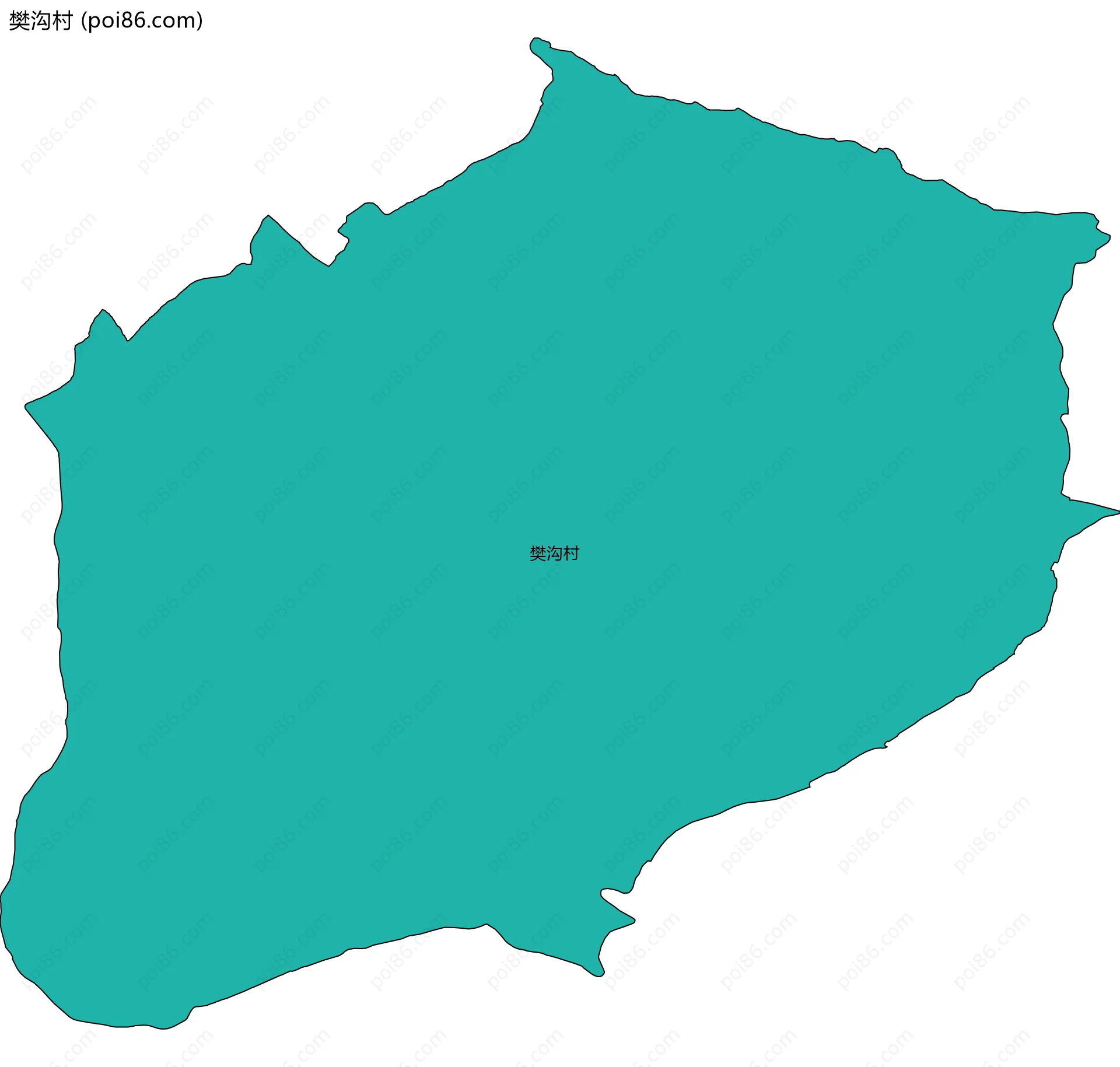 樊沟村边界地图