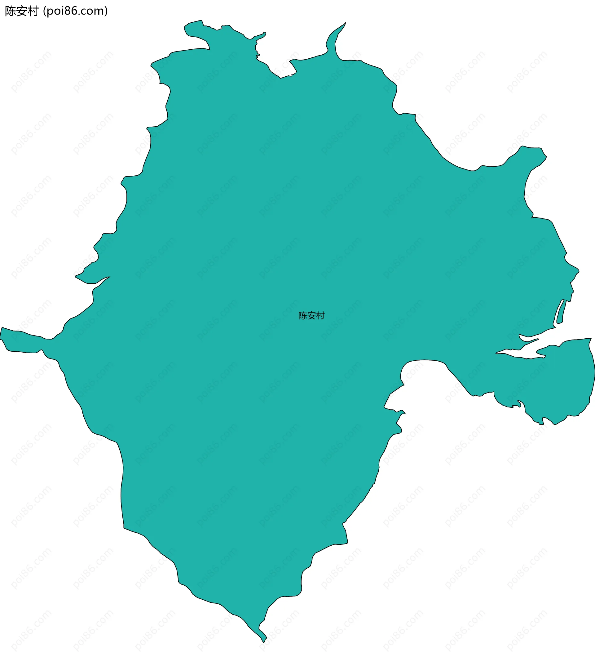 陈安村边界地图