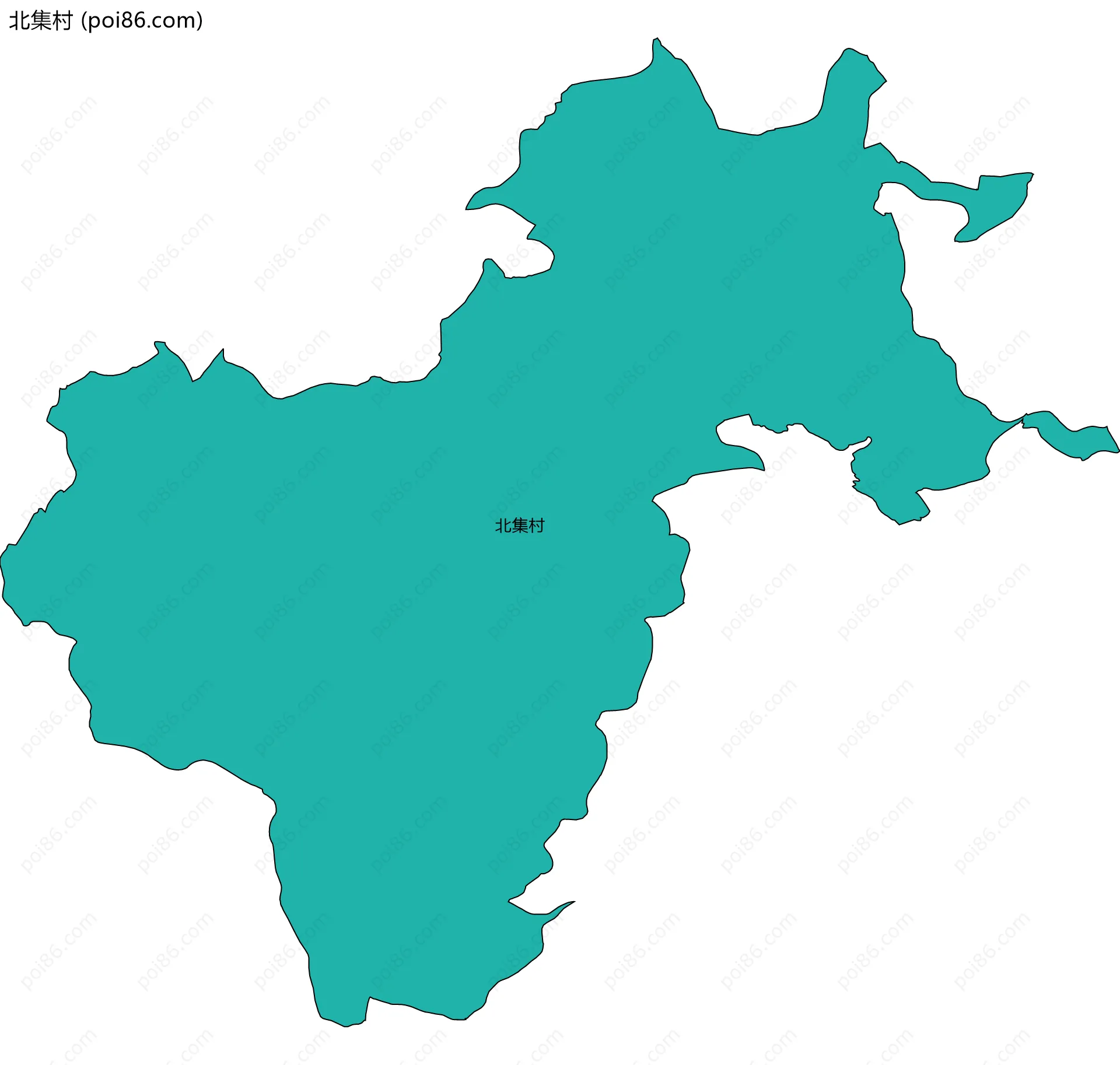 北集村边界地图