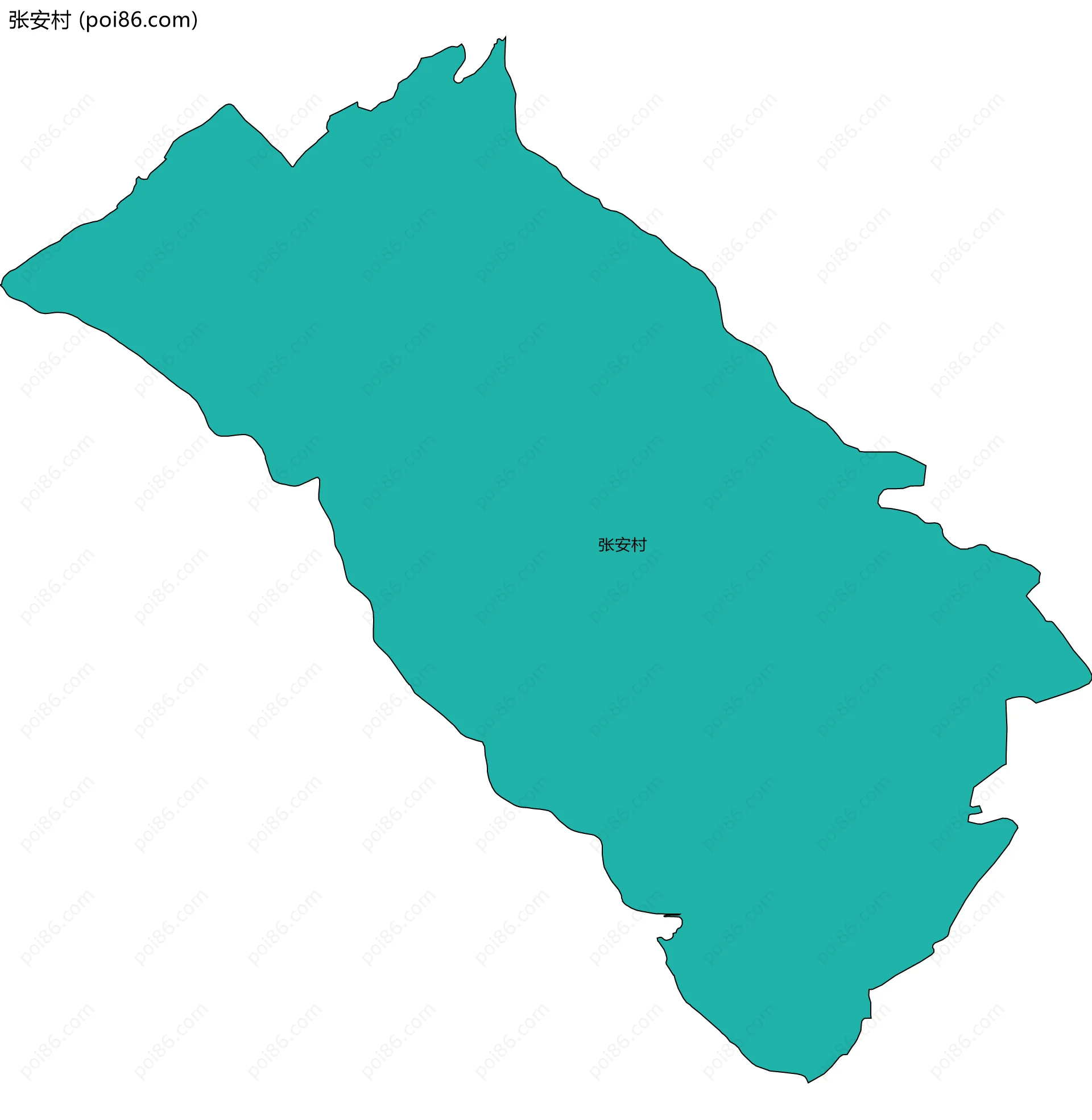 张安村边界地图