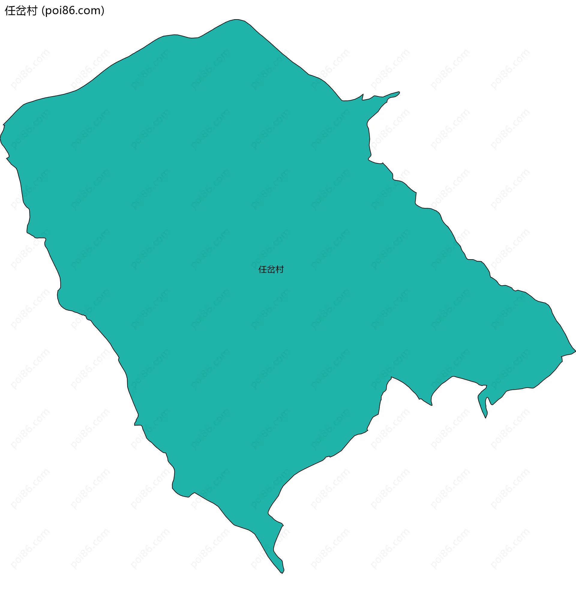 任岔村边界地图