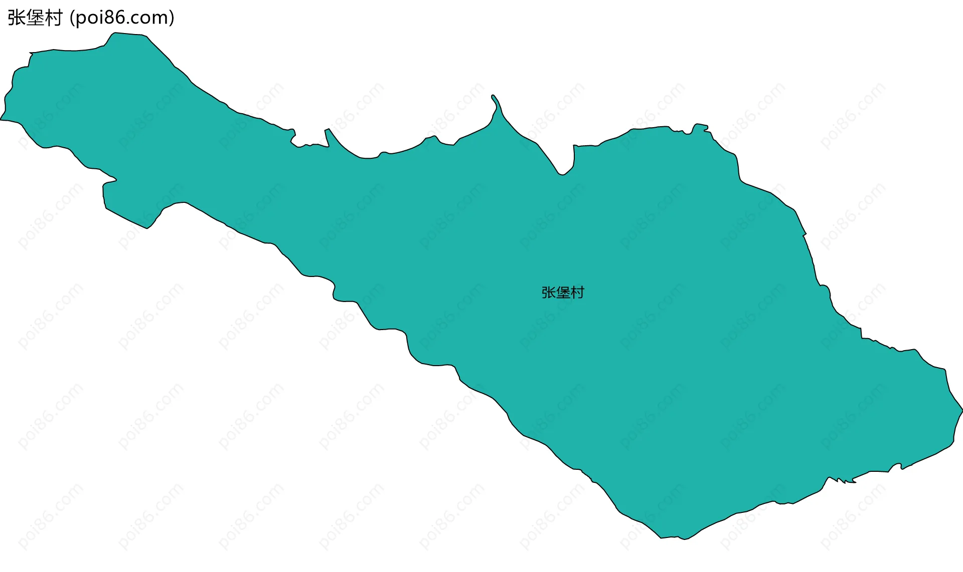 张堡村边界地图