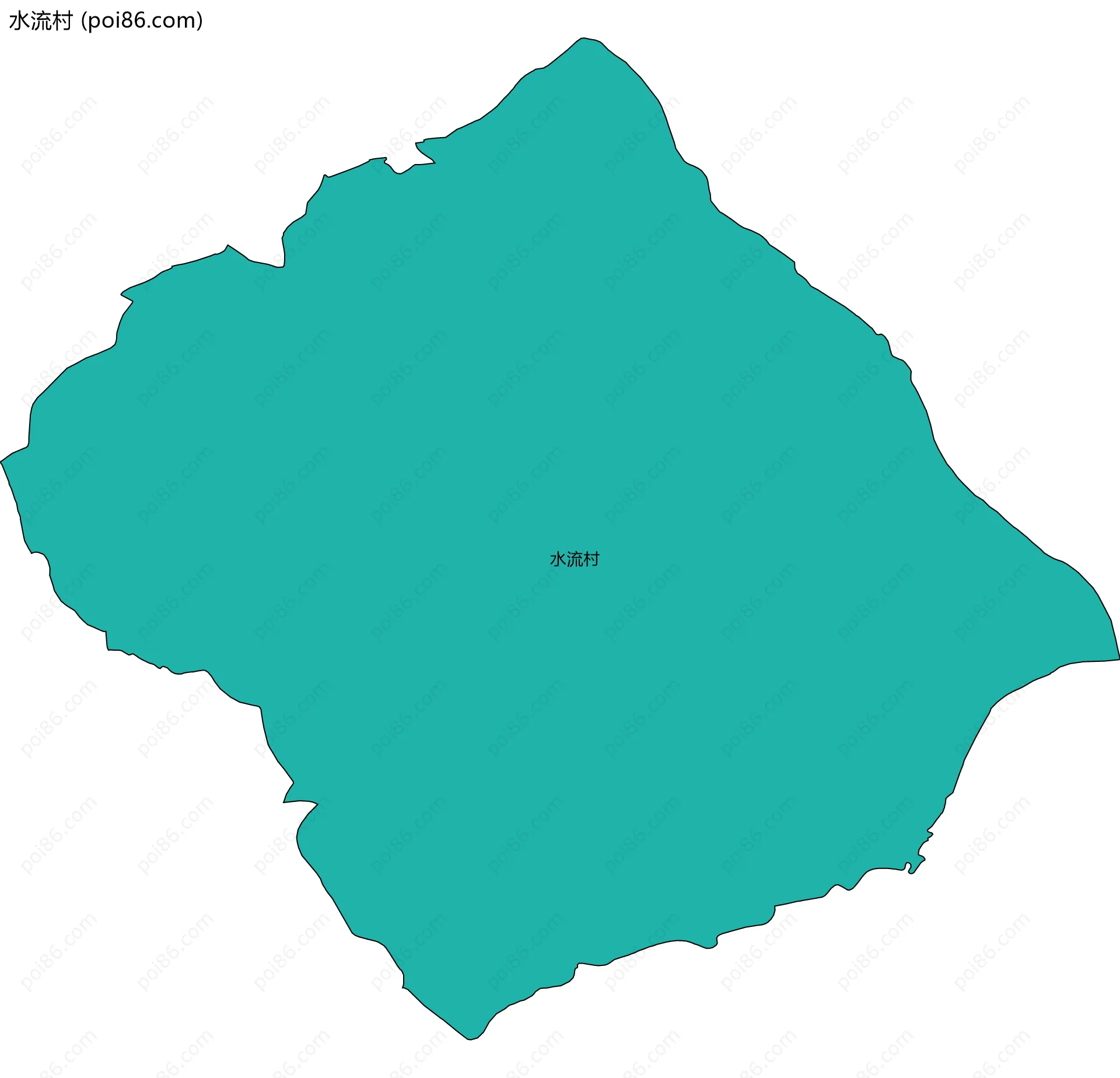 水流村边界地图