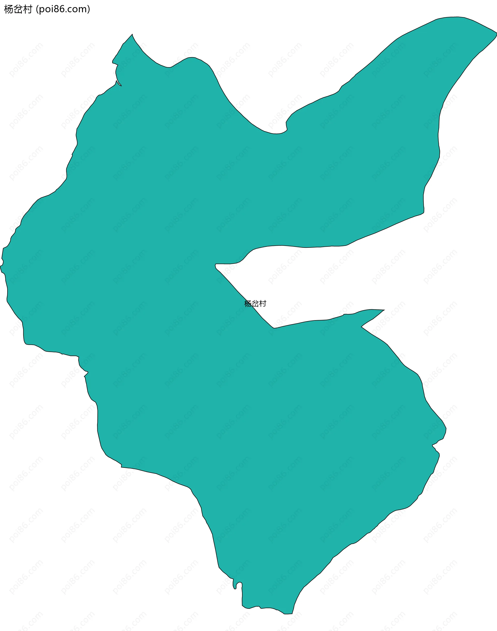 杨岔村边界地图