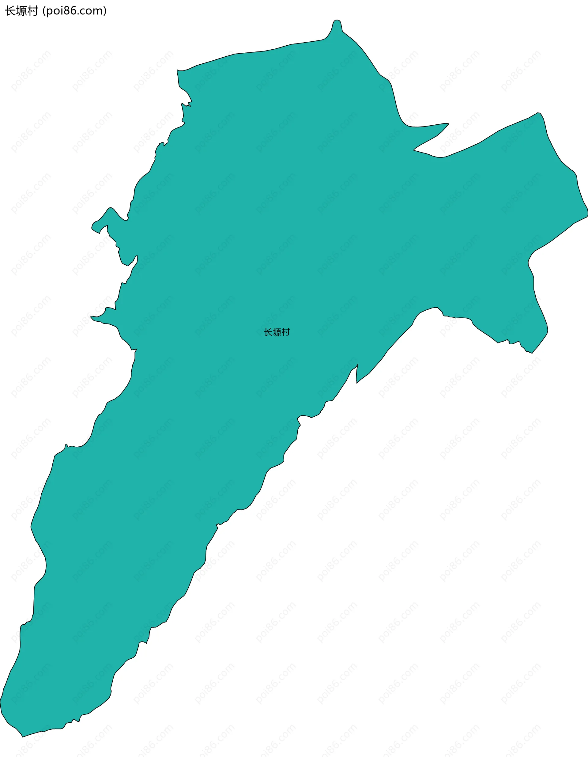 长塬村边界地图