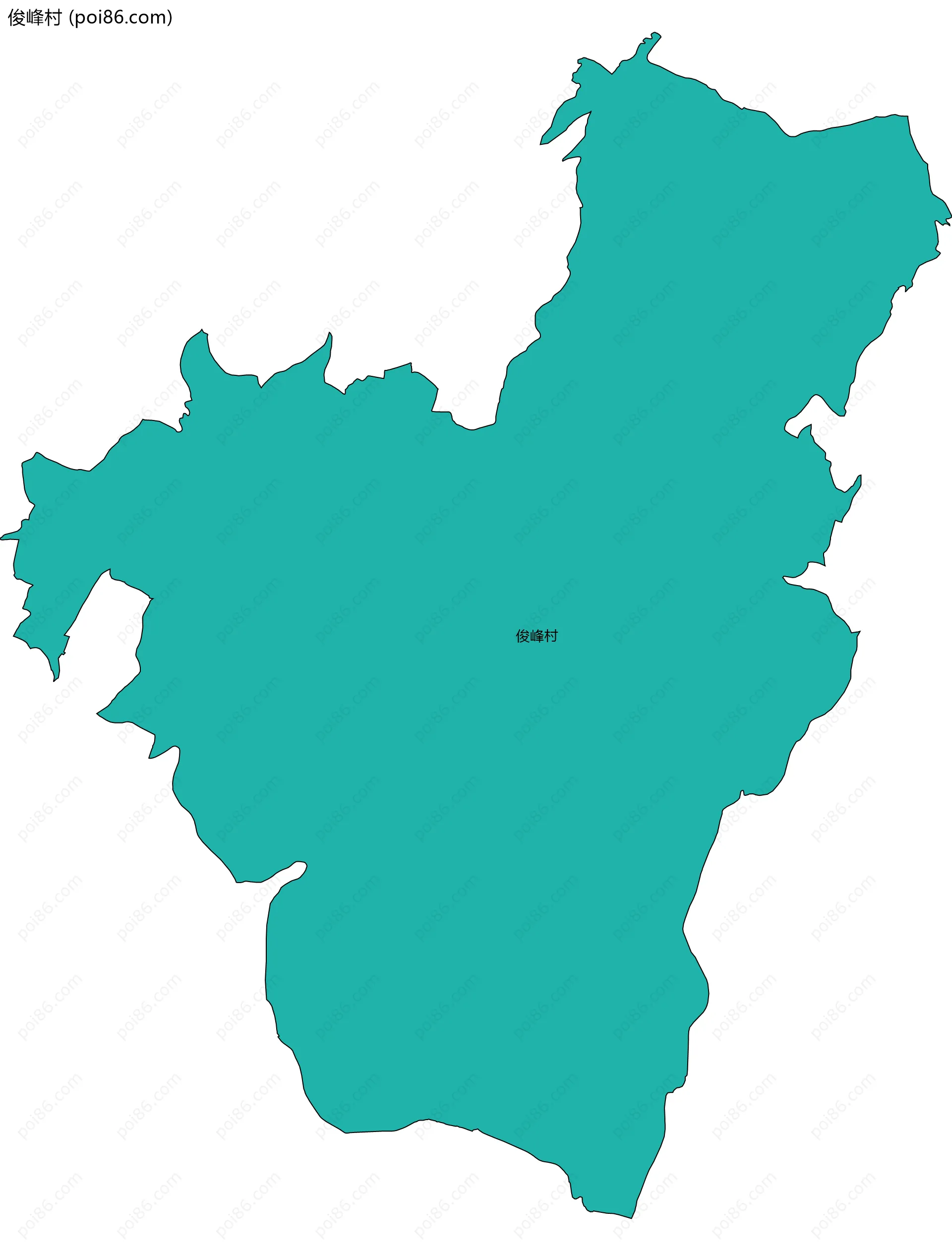 俊峰村边界地图