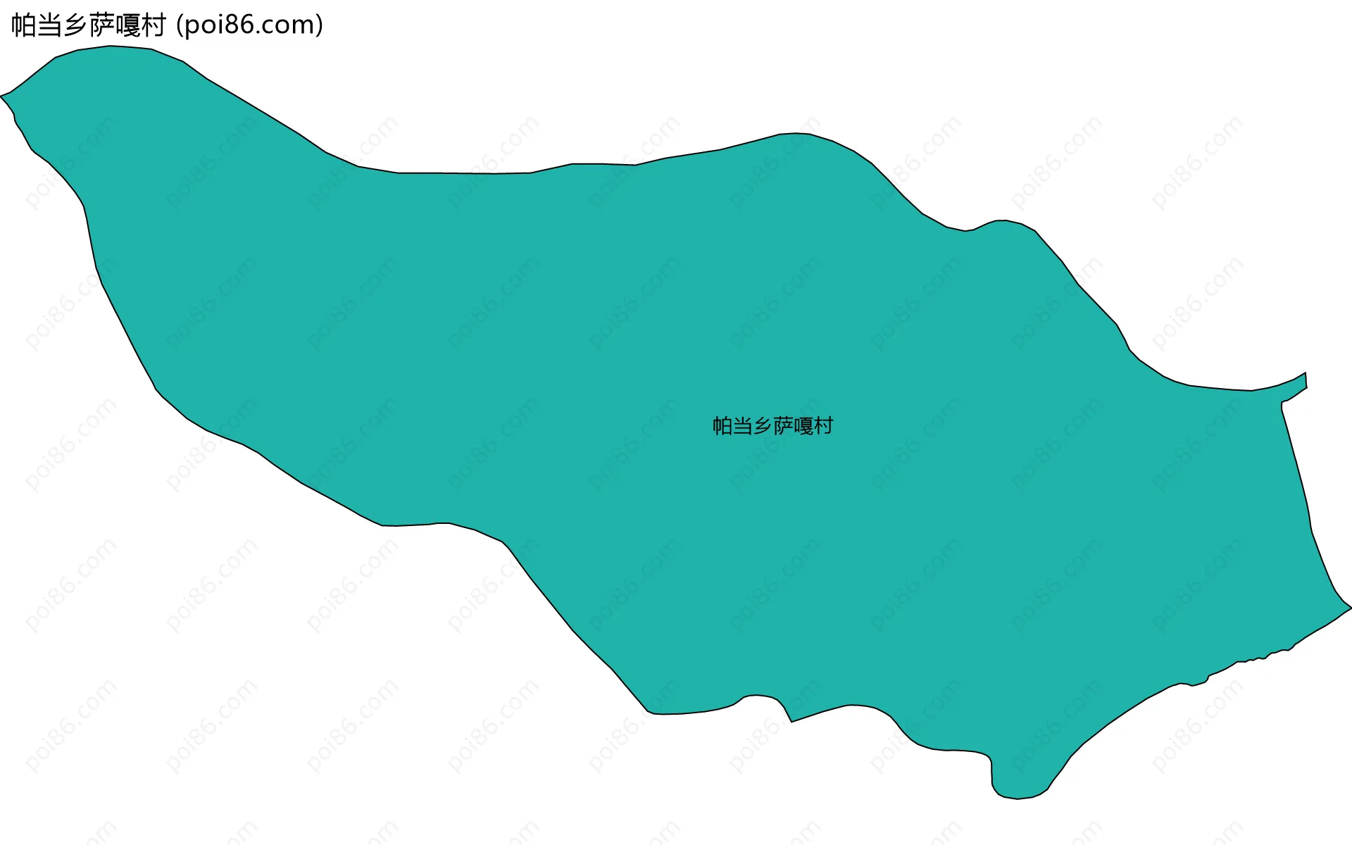 帕当乡萨嘎村边界地图