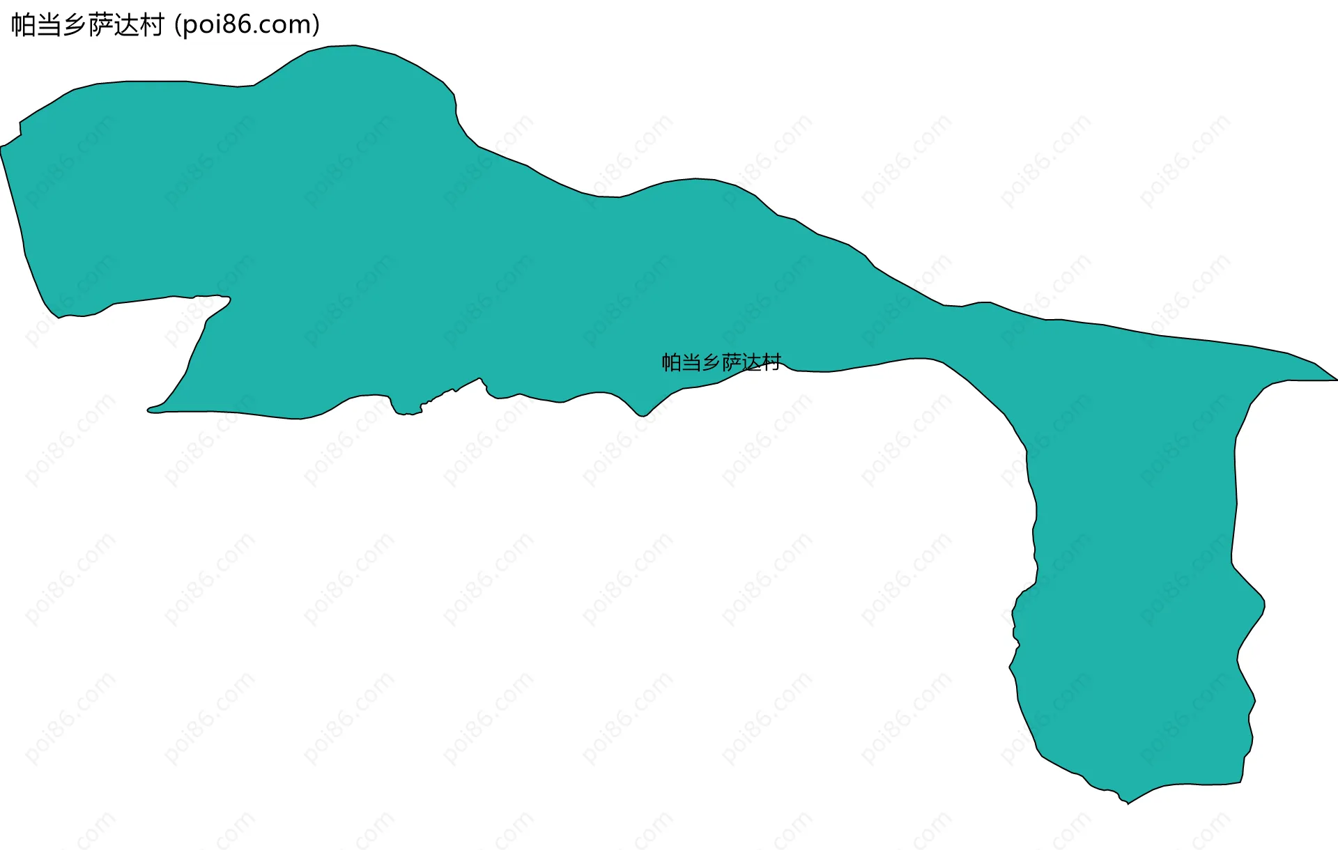 帕当乡萨达村边界地图