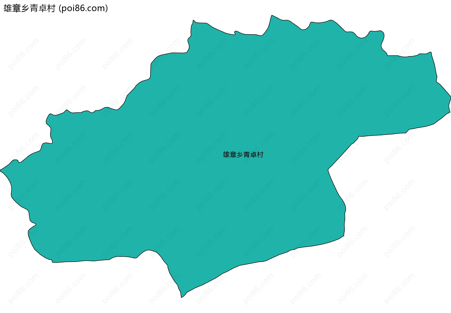 雄章乡青卓村边界地图