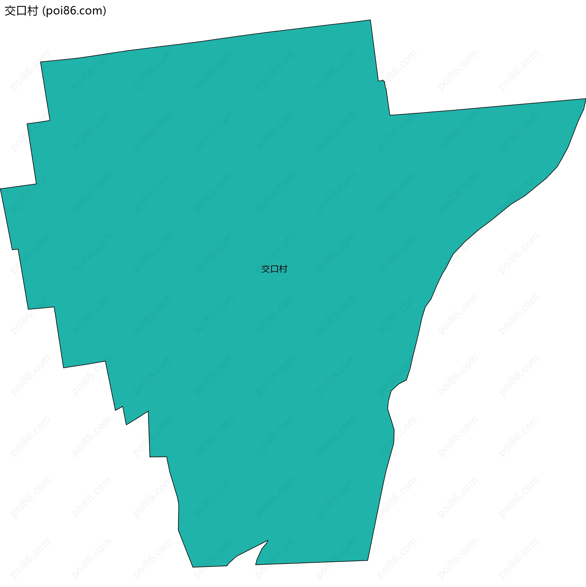 交口村边界地图